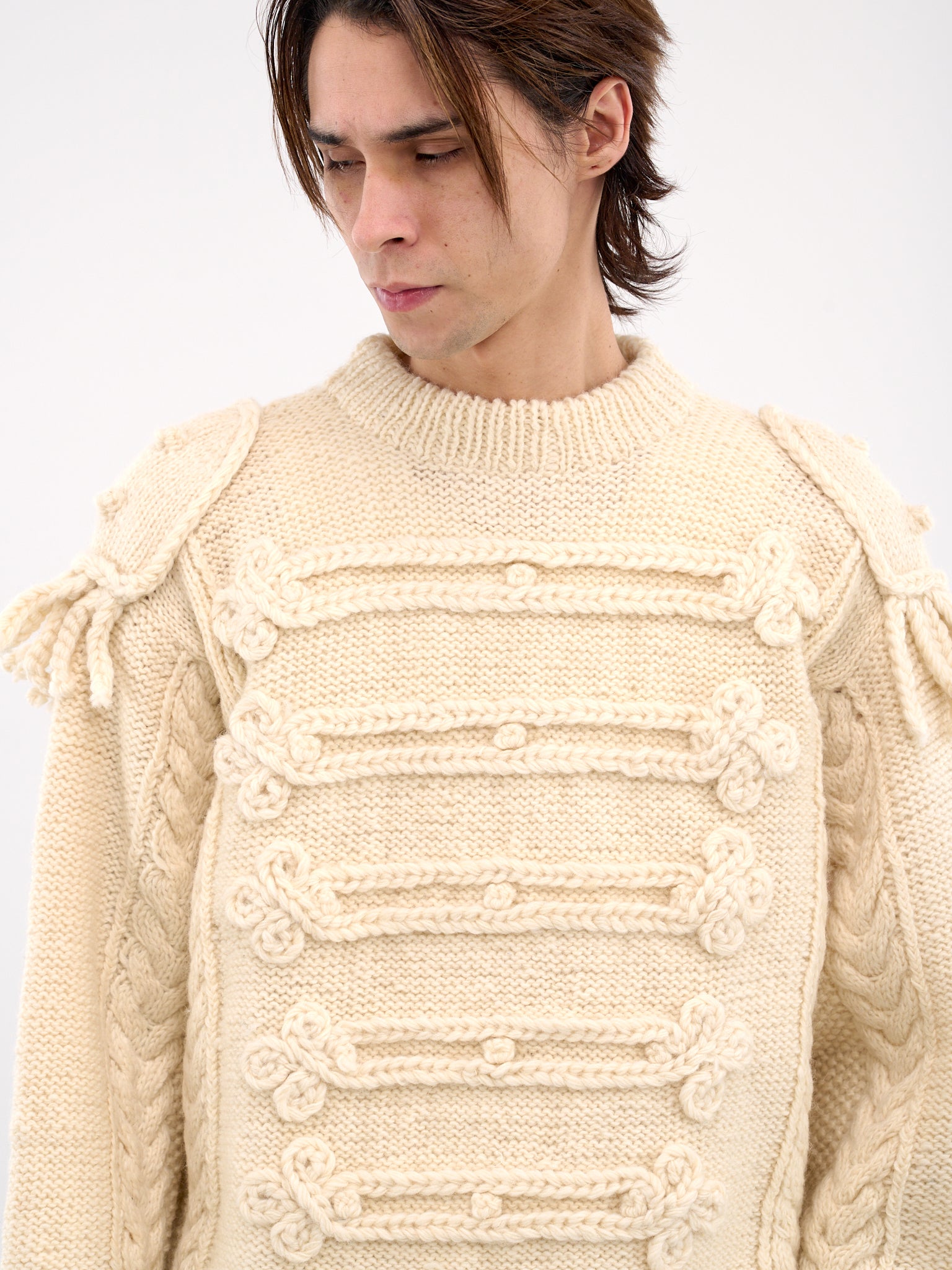 Napoleon Hand Knit Sweater (K2411KN138-ECRU)