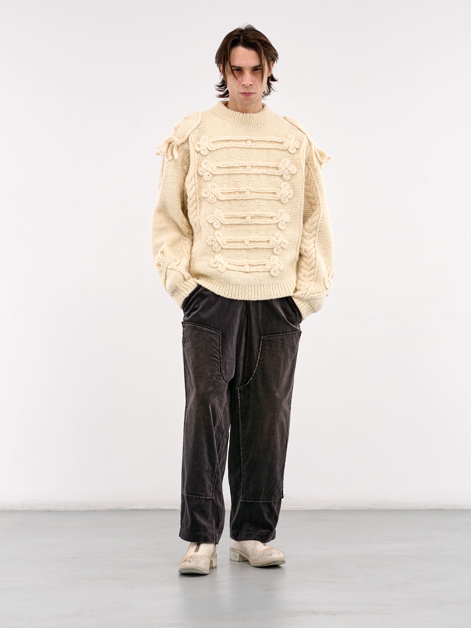 Napoleon Hand Knit Sweater (K2411KN138-ECRU)