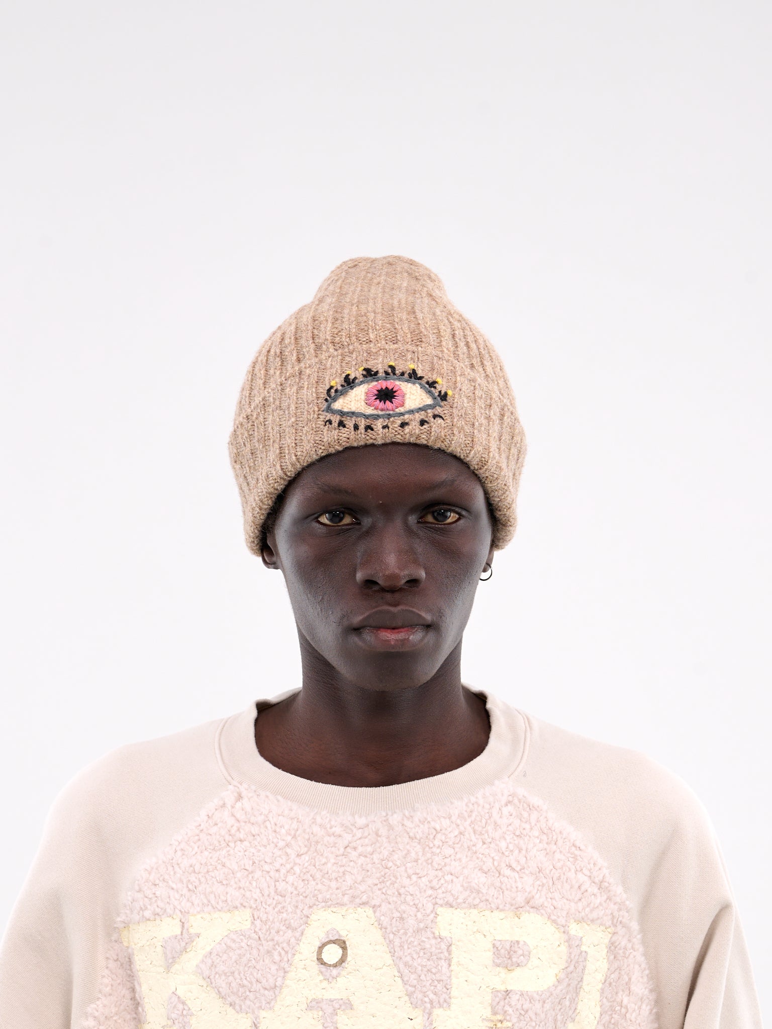 Speakeasy Wool Knit Beanie (K2411XH555-BEIGE)