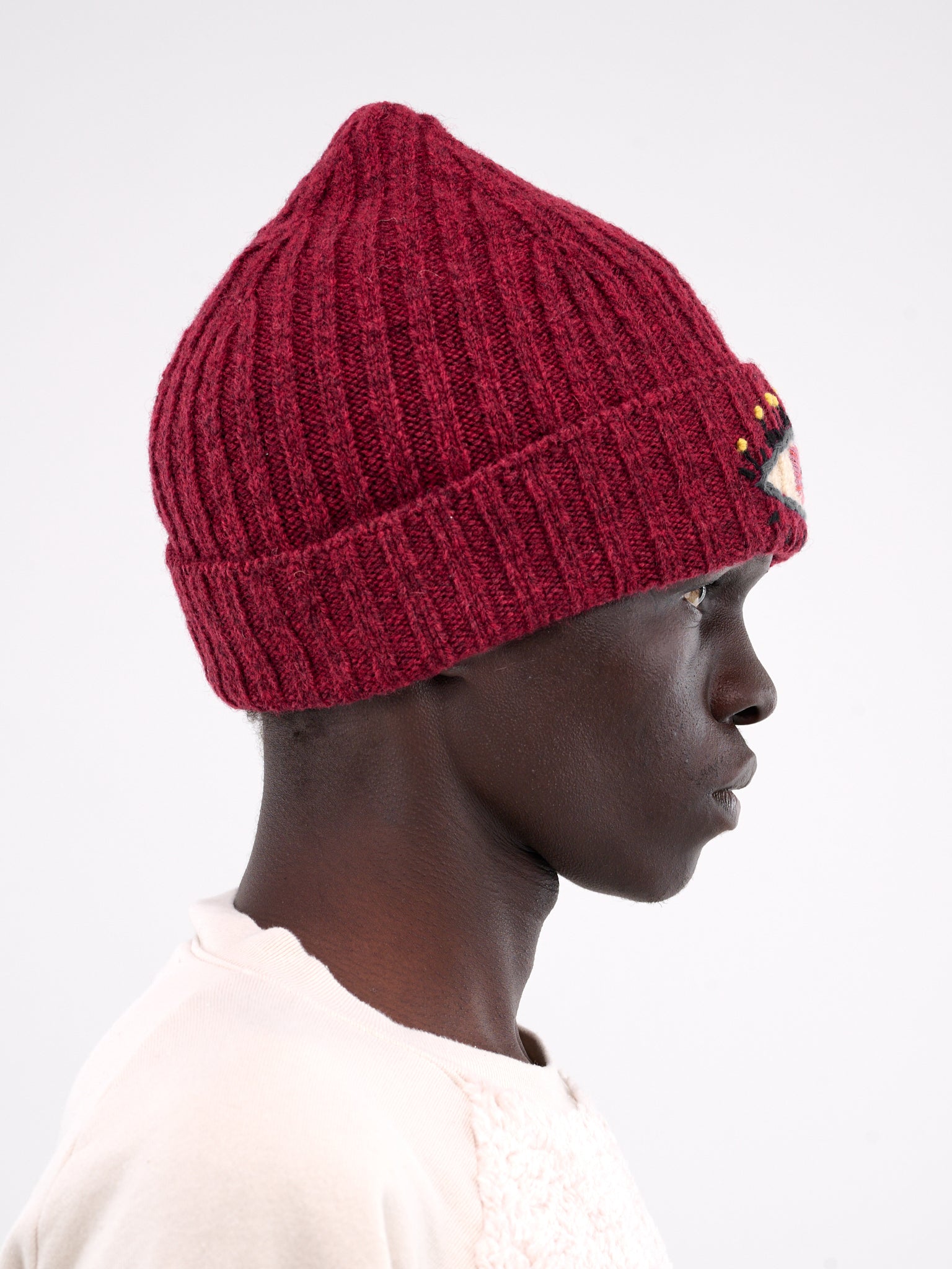 Speakeasy Wool Knit Beanie (K2411XH555-BURGUNDY)