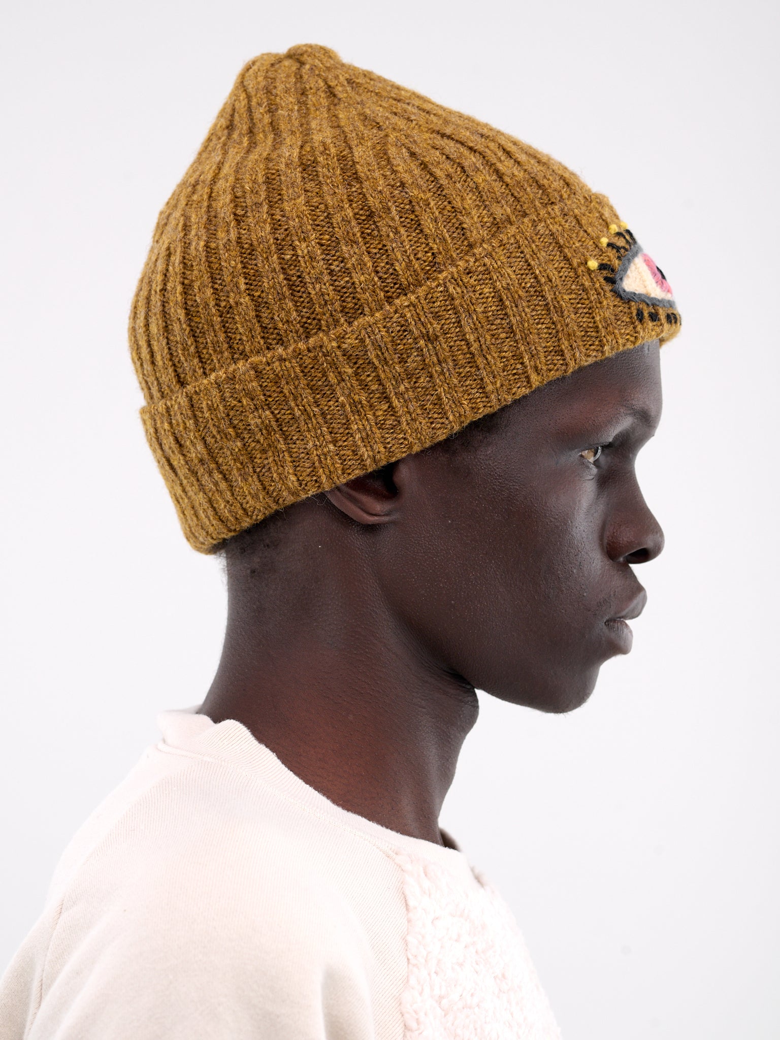 Speakeasy Wool Knit Beanie (K2411XH555-GOLD)