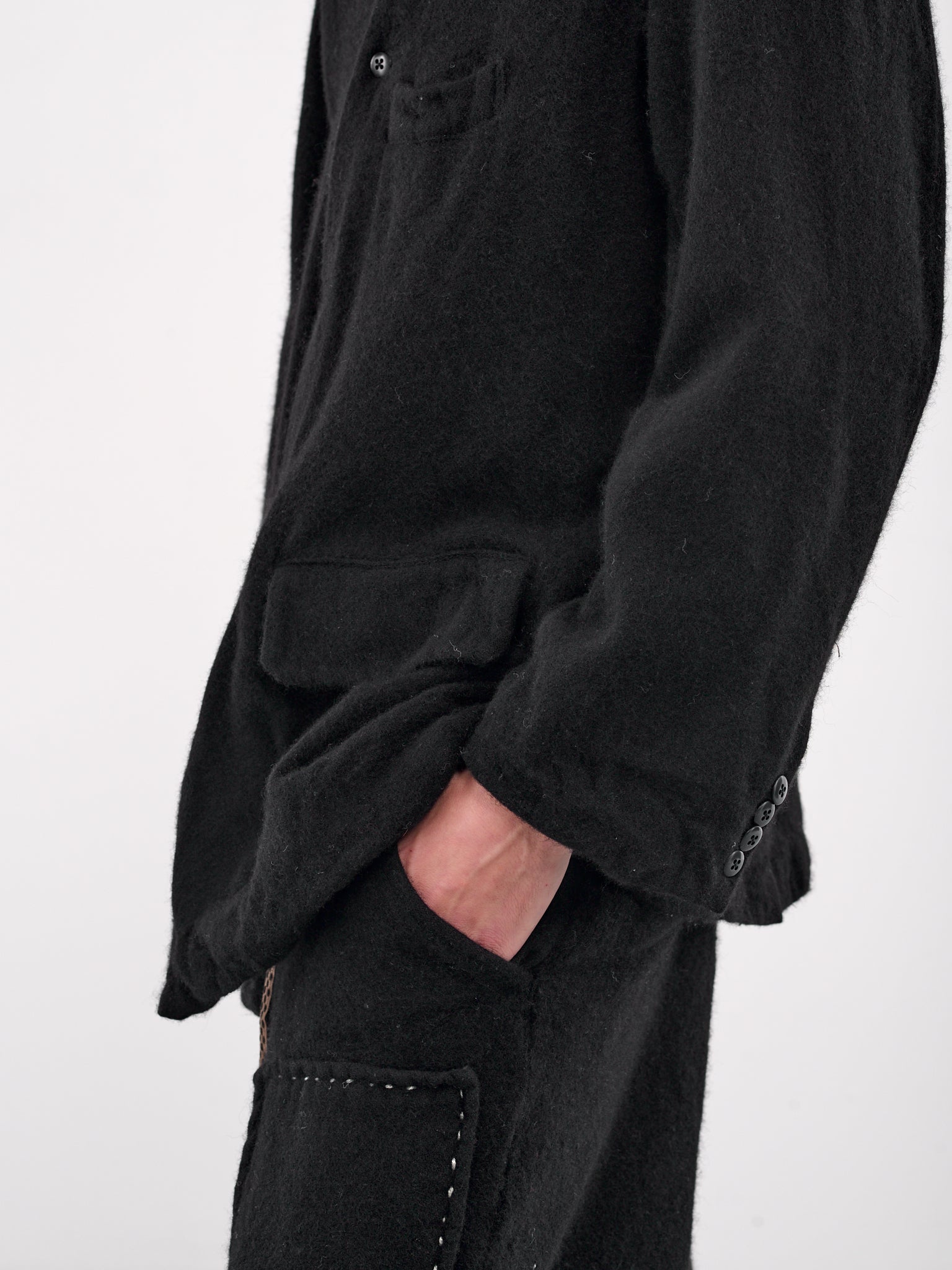 Casa Fulling Wool Jacket (K2412LJ142-BLACK)