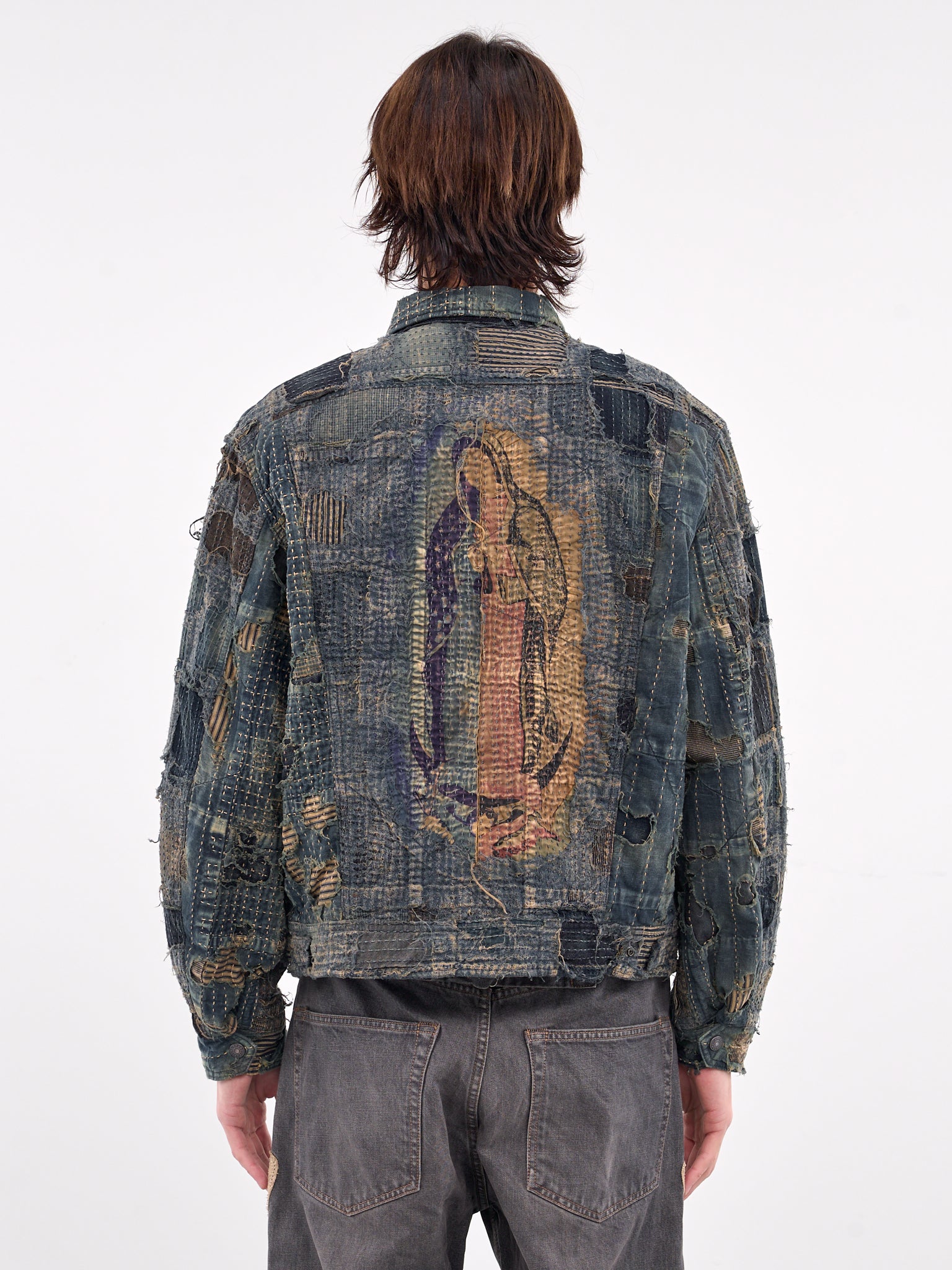 Virgin Mary Boro Zip Jacket (K2412LJ154-INDIGO)