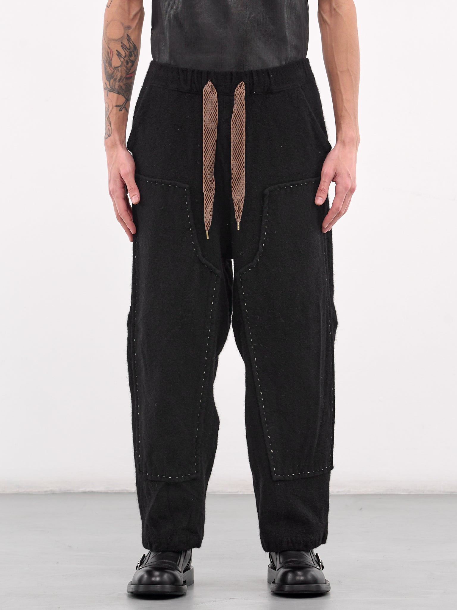 Casa Fulling Wool Pants (K2412LP143-BLACK)