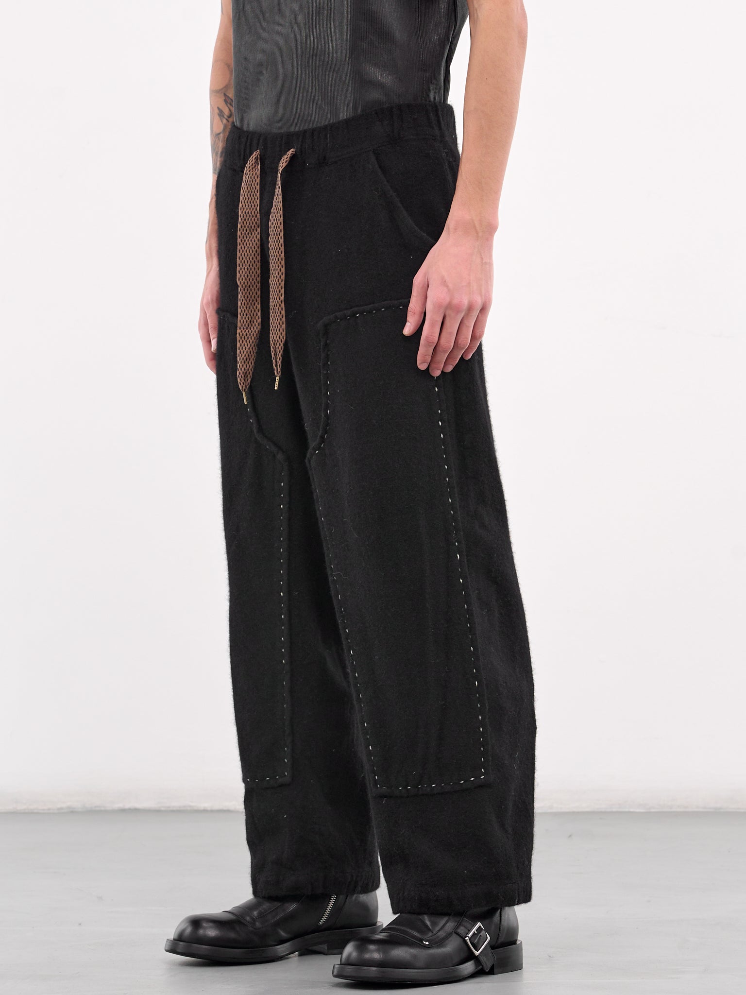 Casa Fulling Wool Pants (K2412LP143-BLACK)