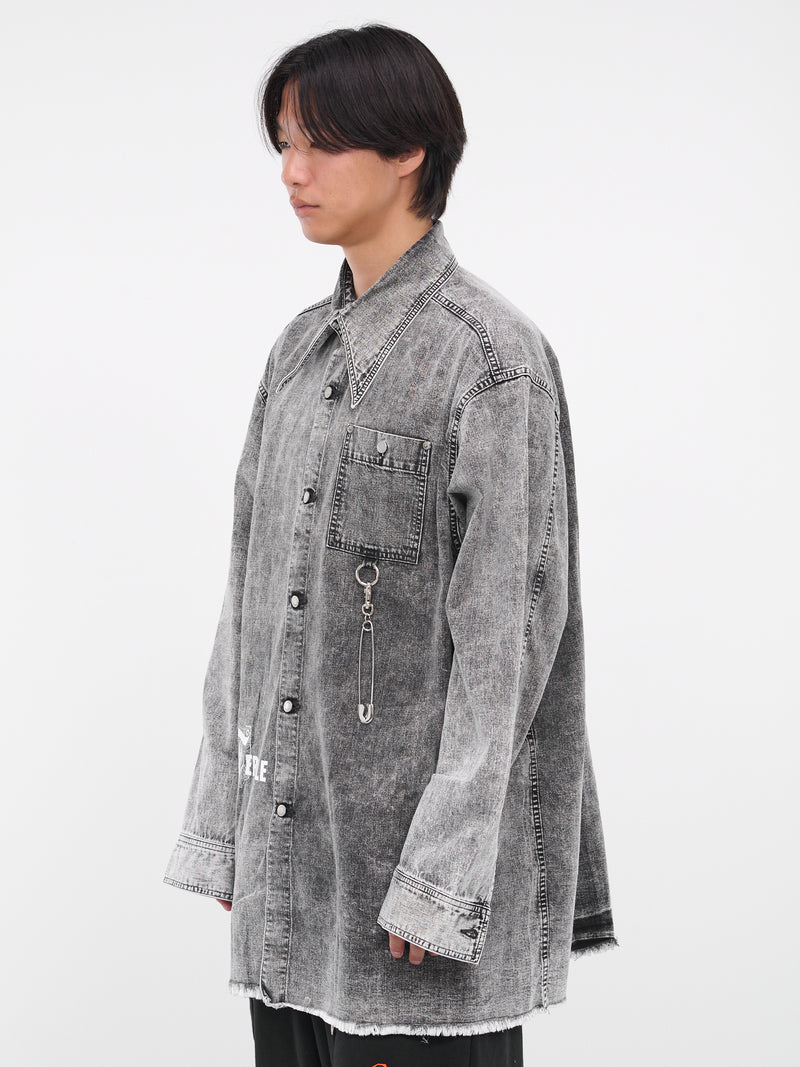 KIDILL X EDWIN Patches Black Denim Shirt-Jacket - Wrong Weather