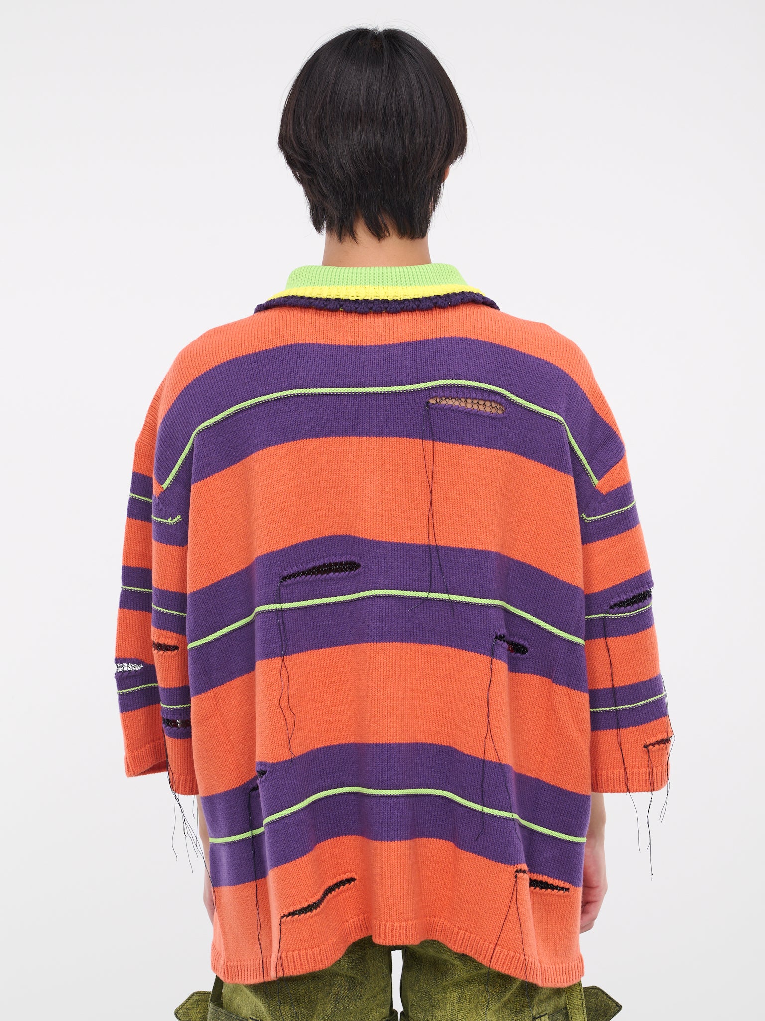 Rurumu Border Polo (KL751-PURPLE-ORANGE)