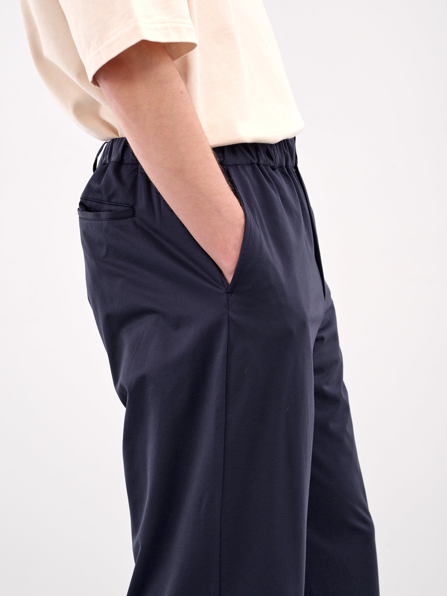 Elasticated Trousers (KM25S-021-NAVY)