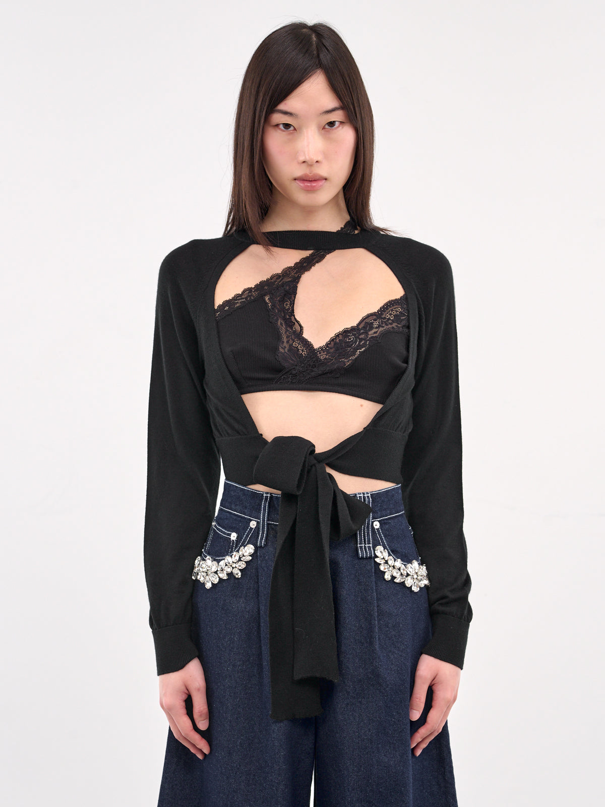 Cut-Out Window Sweater (KMK20-0647-BLACK)