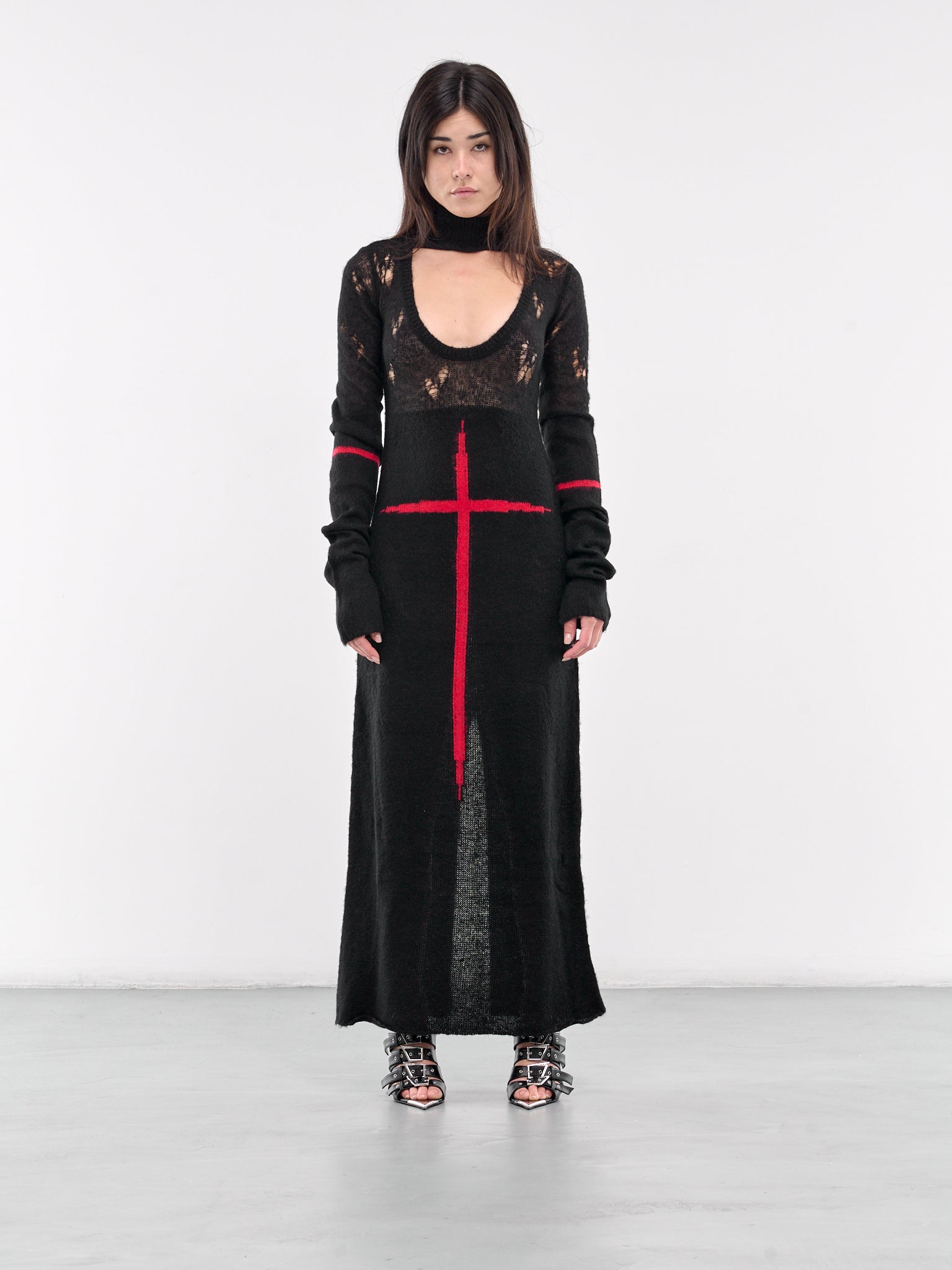 Cross Sign Dress (KN-03SH-BLACK)