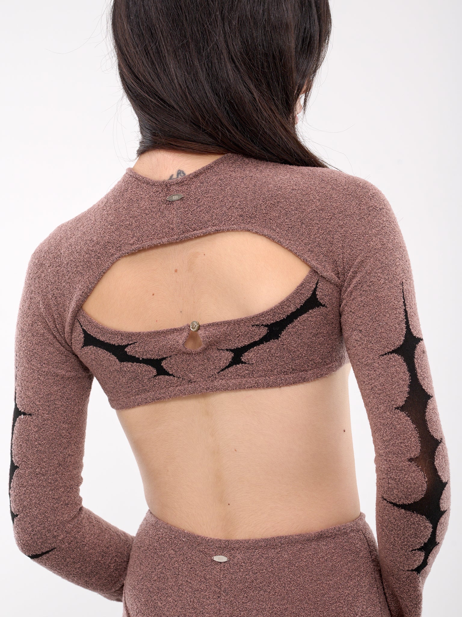 Thorn Intarsia Knit Sleeves (KN08T-TEA-ROSE)