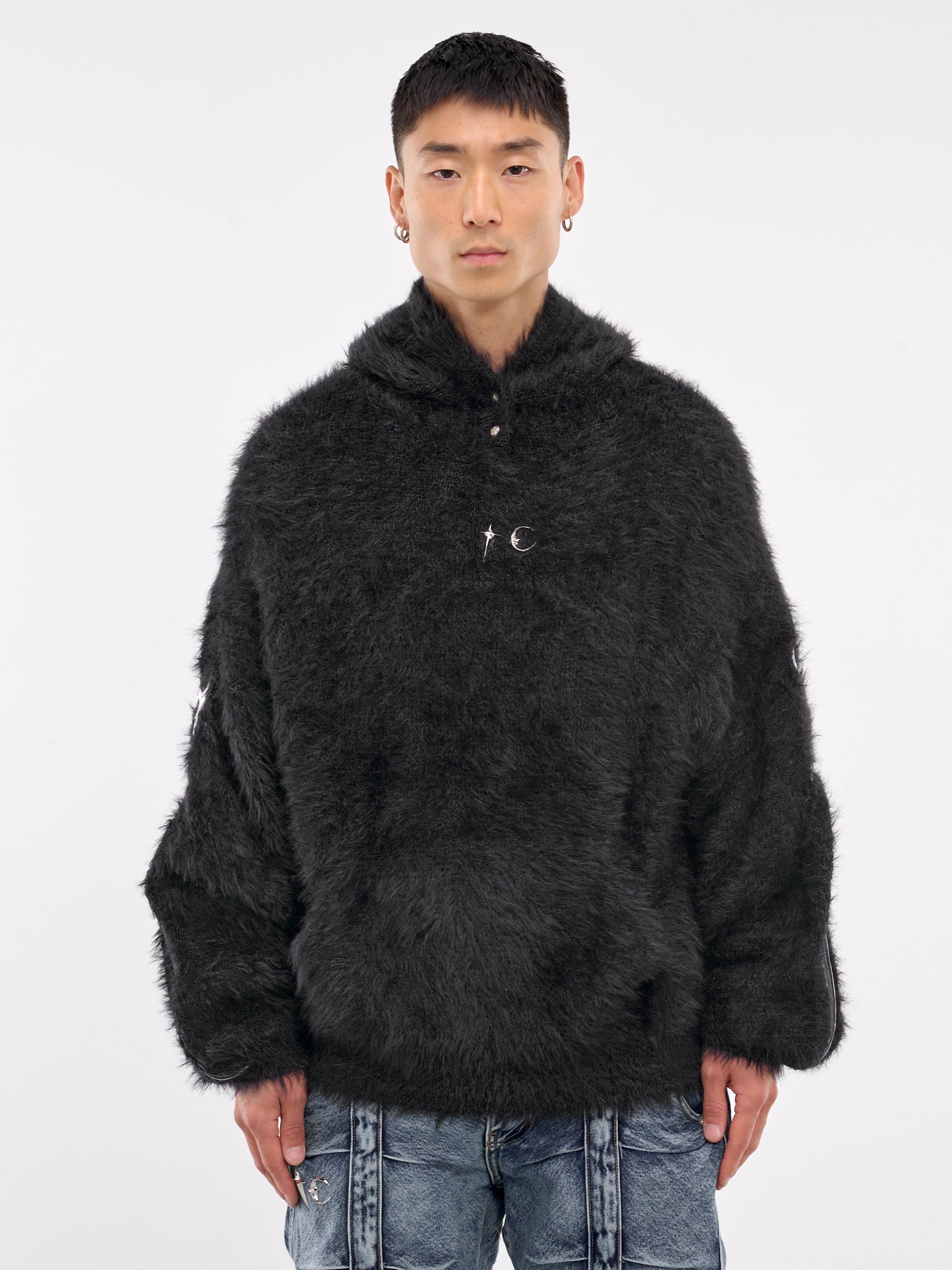 Fur zip up hoodie mens sale