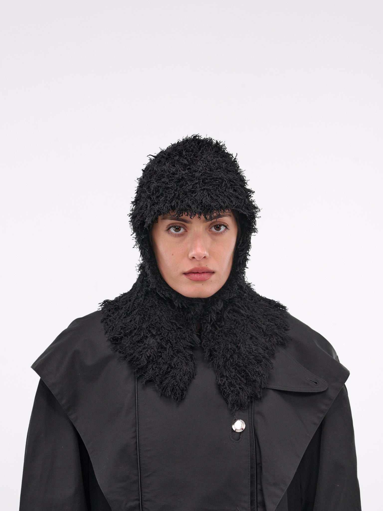 Carla Knitted Headdress (KN12-97-JET-BLACK)