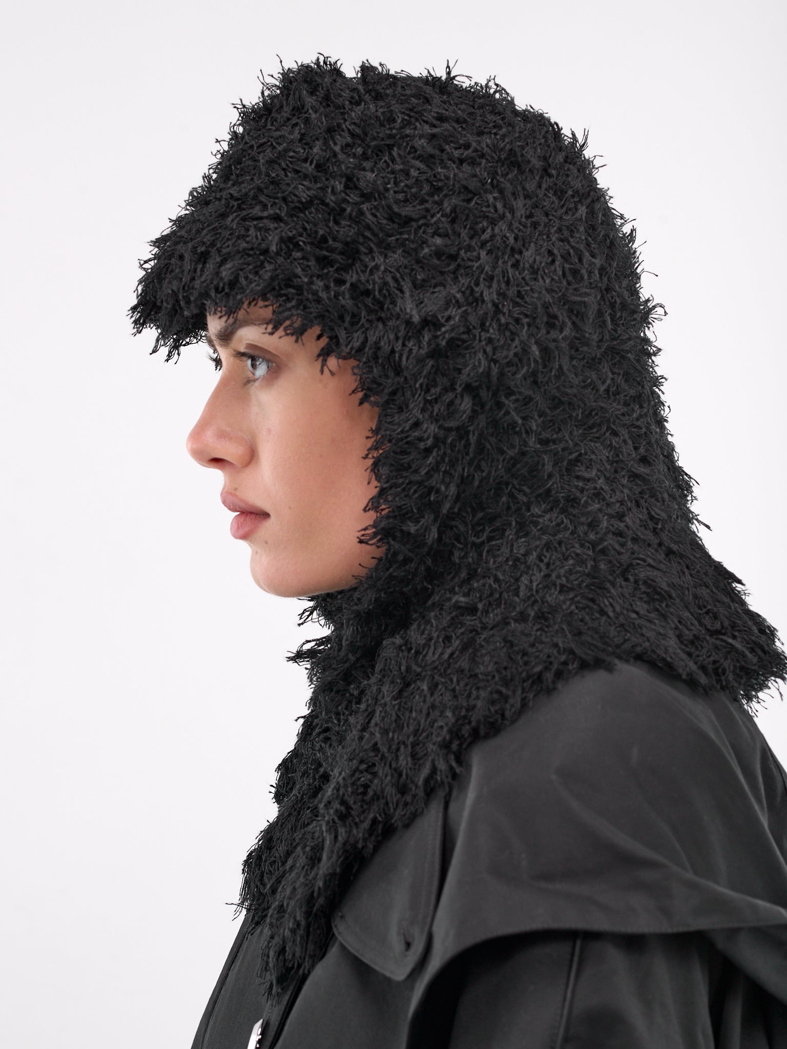 Carla Knitted Headdress (KN12-97-JET-BLACK)