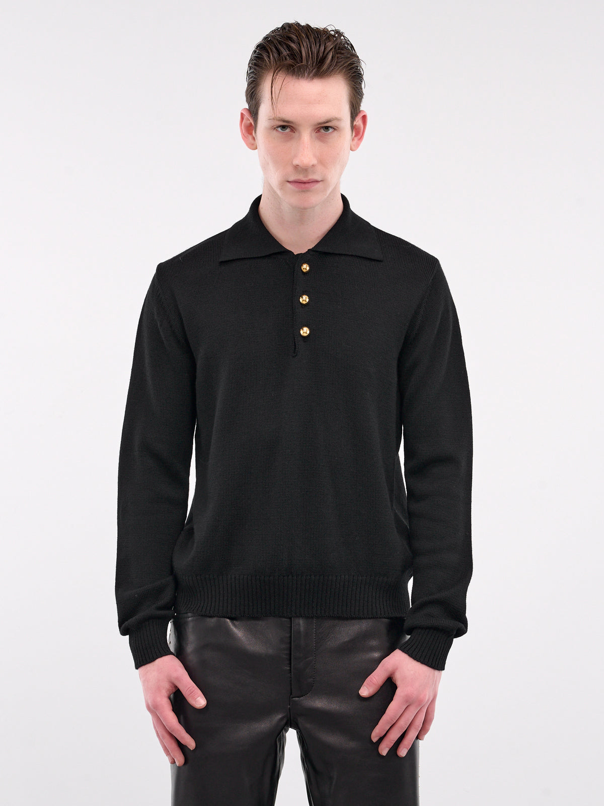 Merino Polo (KN133-EM23-BLACK)