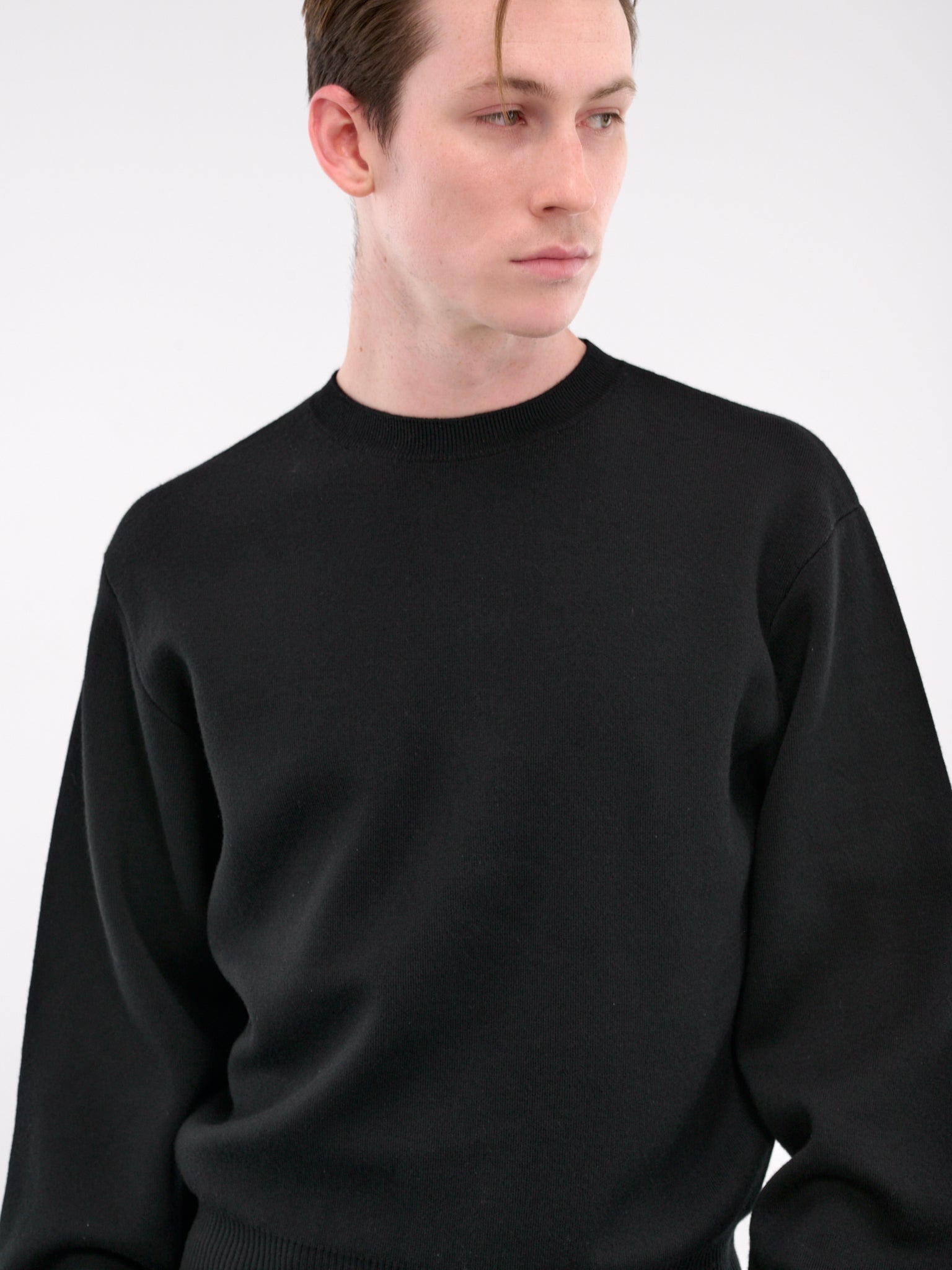 Knitted Crewneck Jumper (KNT-101-01-BLACK)