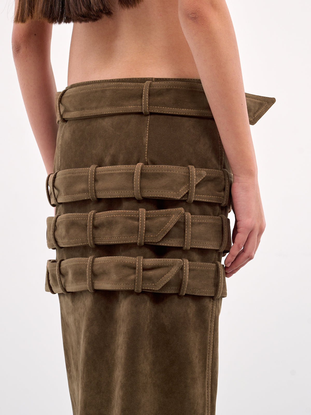 Belted Maxi Skirt (KPPVR02-BROWN)