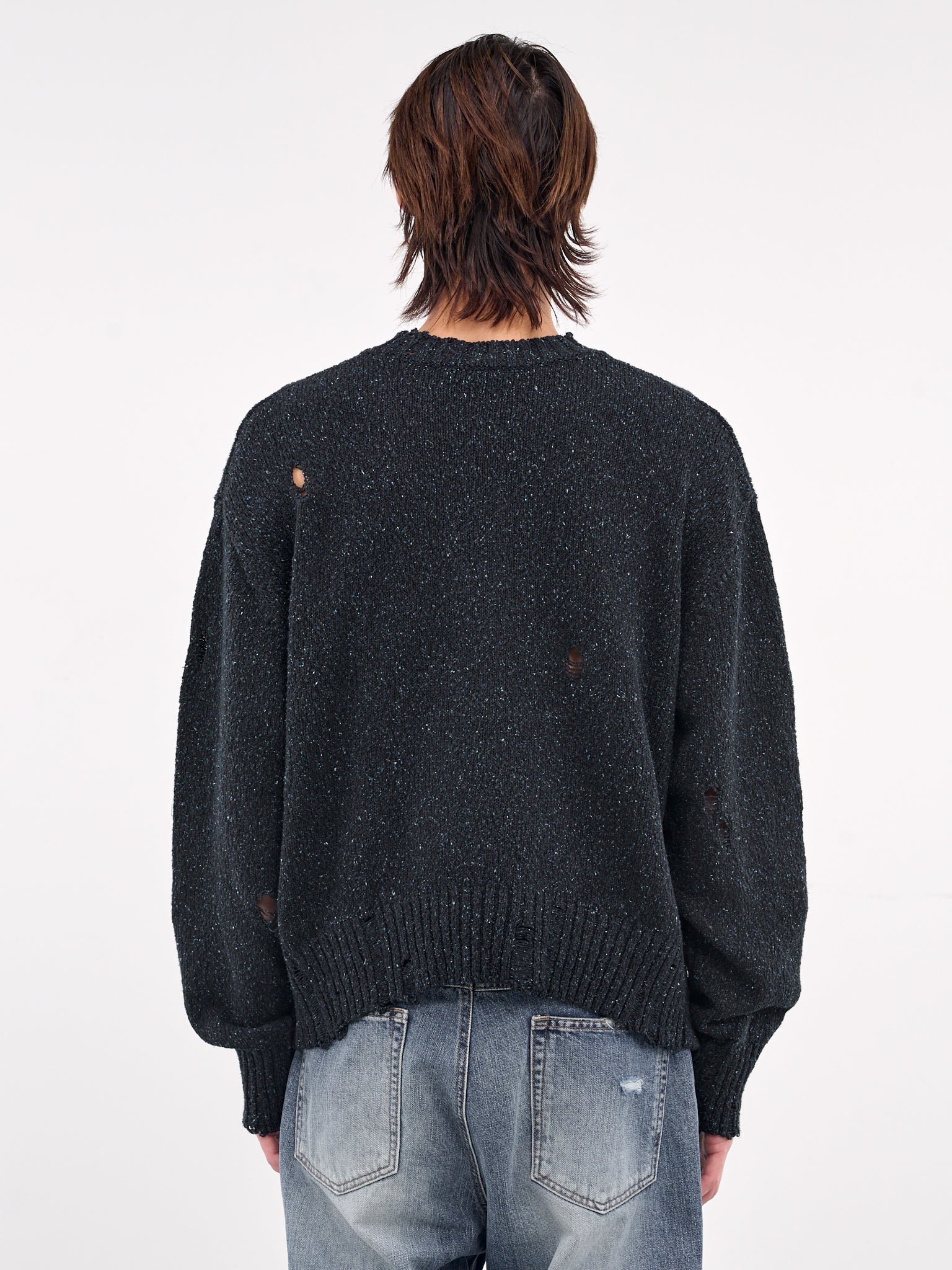 Grunge Knit Sweater (KT0-25-621-NAVY)