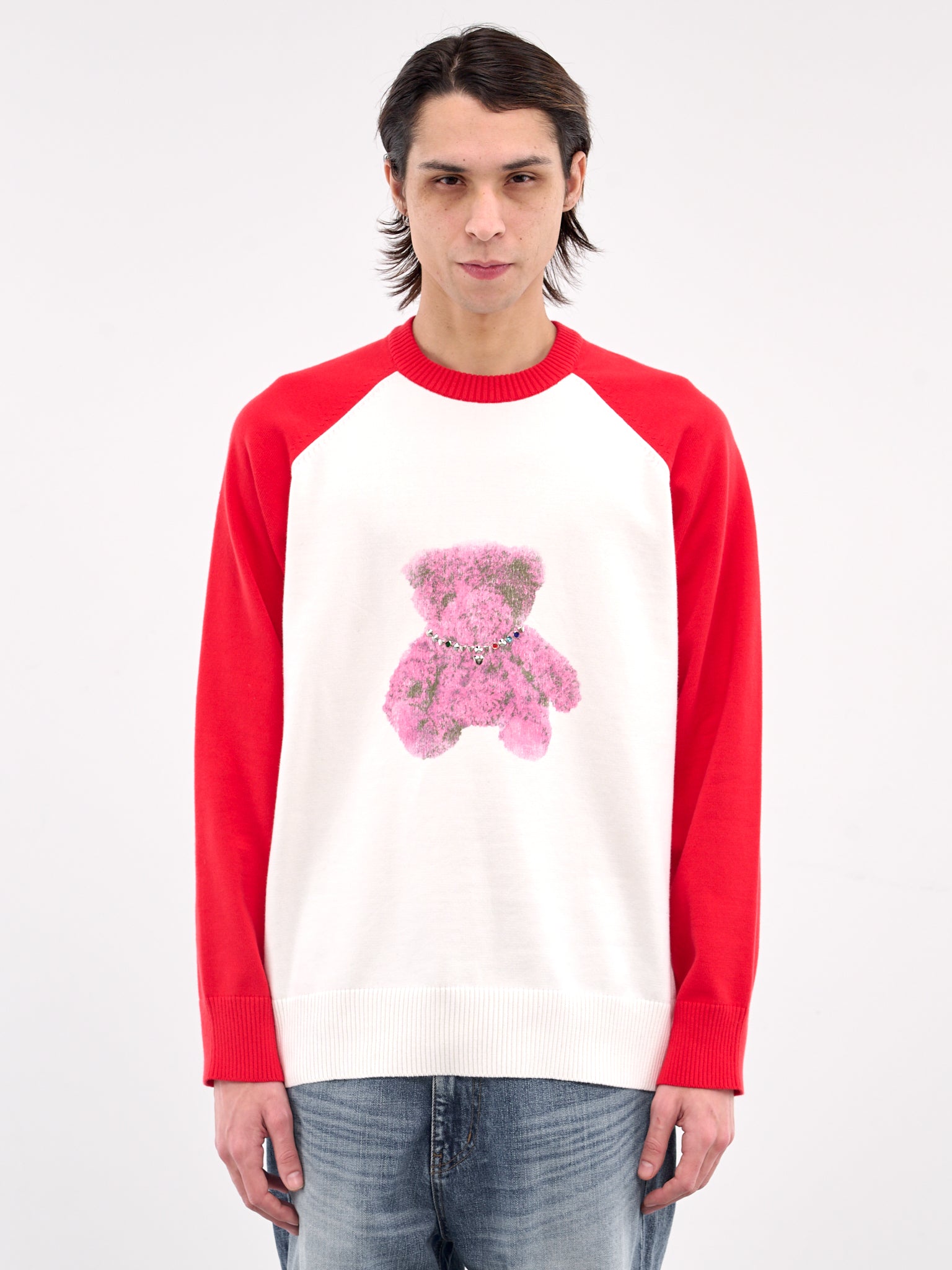 Raglan Knit Sweater (KT0-25-653-RED)