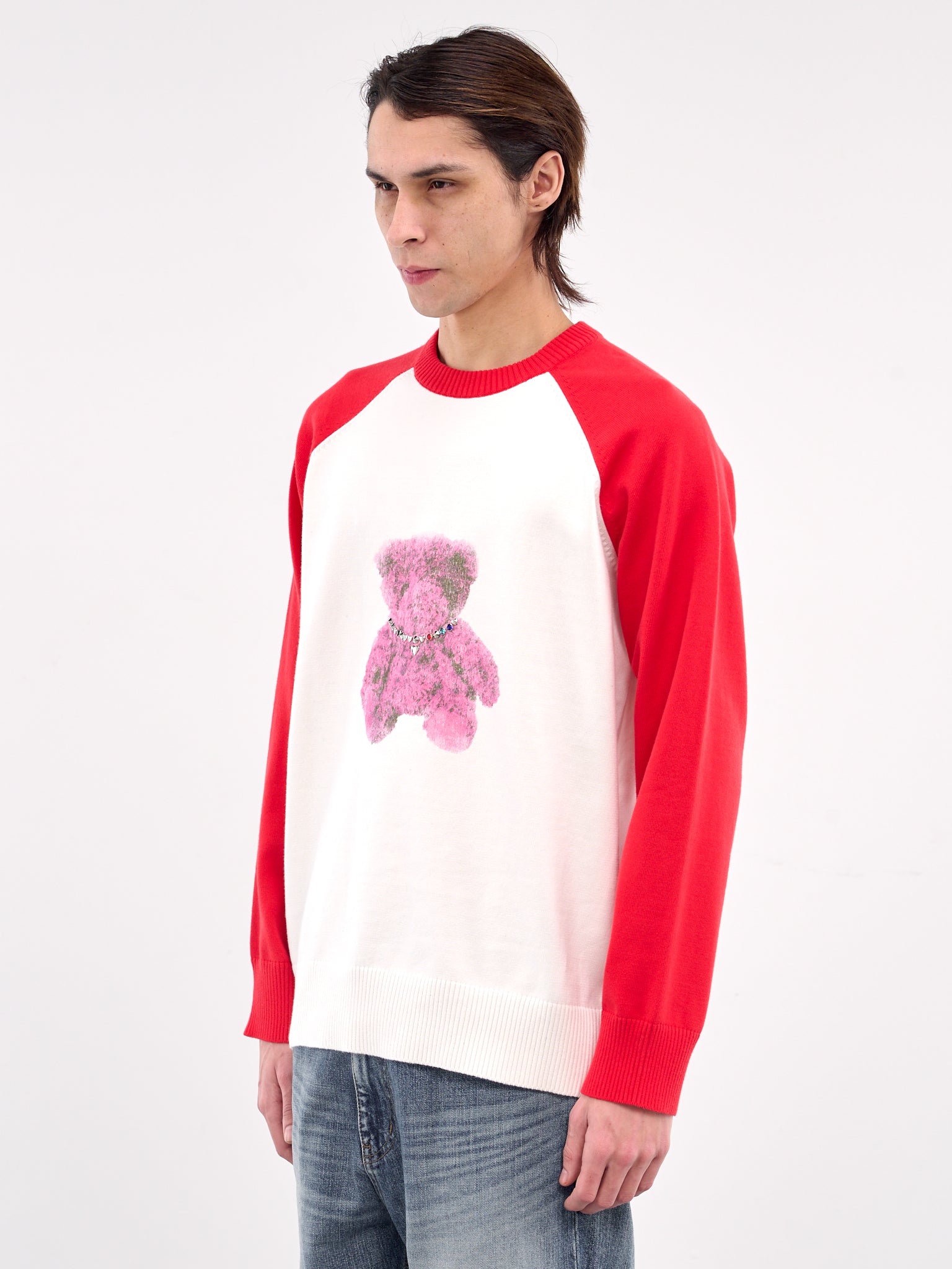 Raglan Knit Sweater (KT0-25-653-RED)