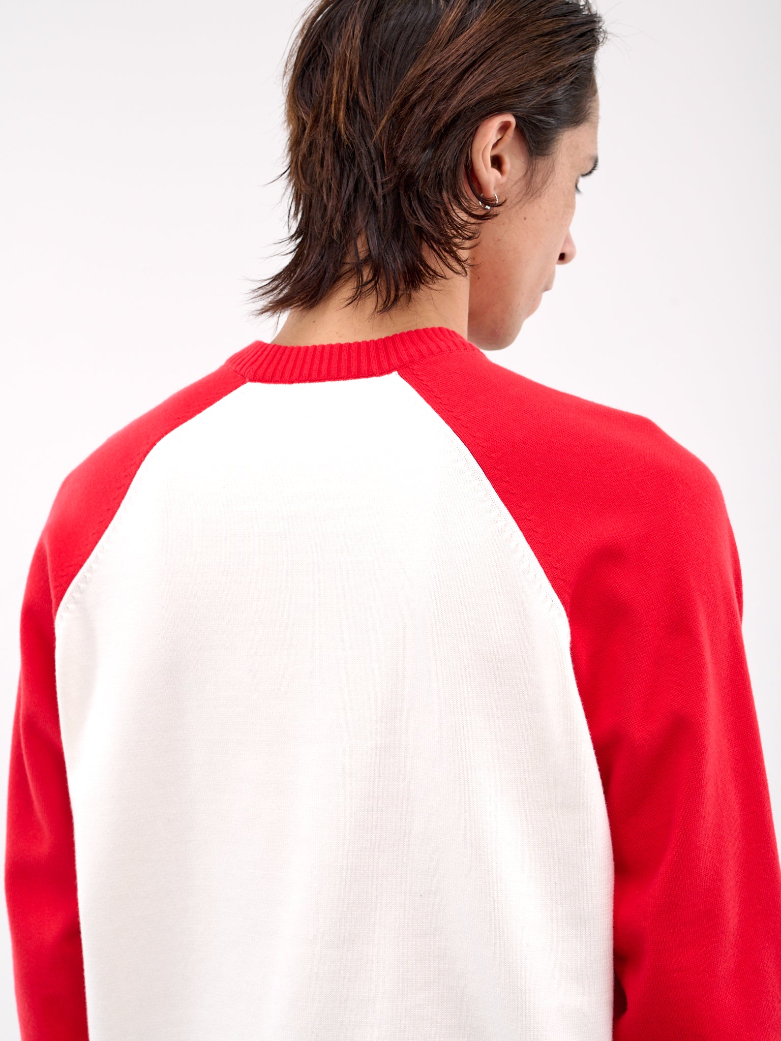 Raglan Knit Sweater (KT0-25-653-RED)