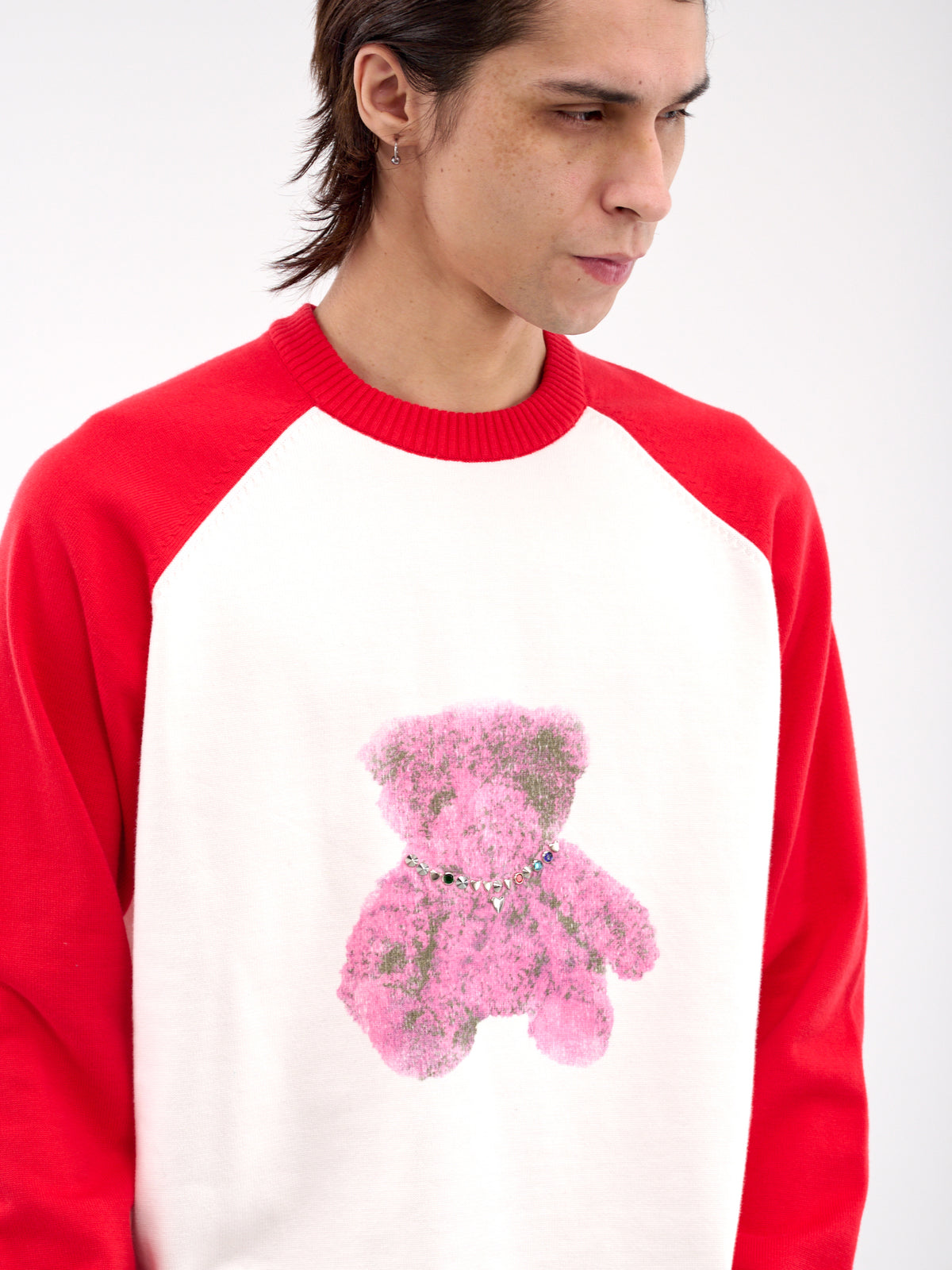 Raglan Knit Sweater (KT0-25-653-RED)