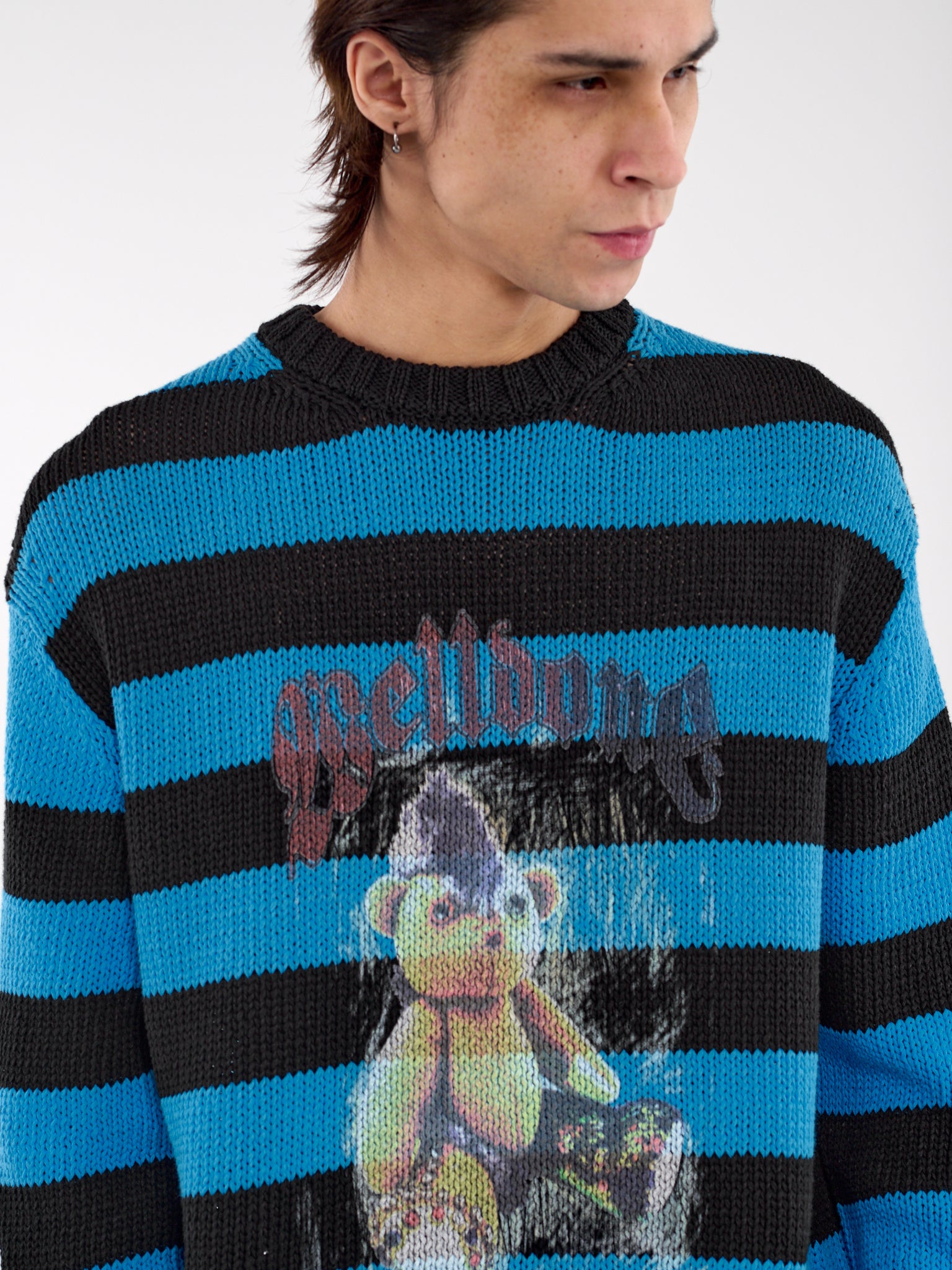 Striped Knit Sweater (KT0-25-655-BLUE)