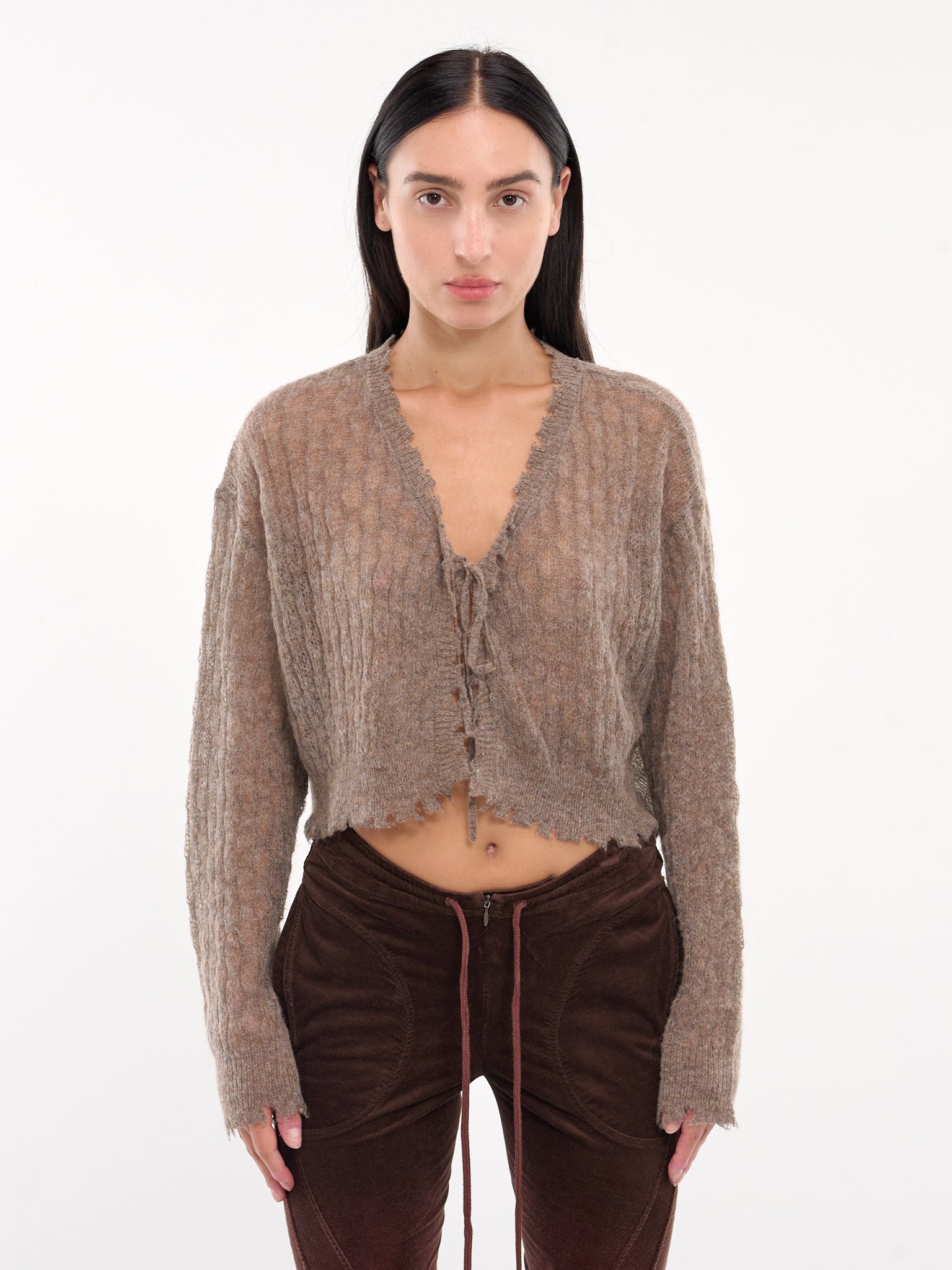 Sheer Wool Cardigan (KT03N1GY084-GRAY-TAUPE)