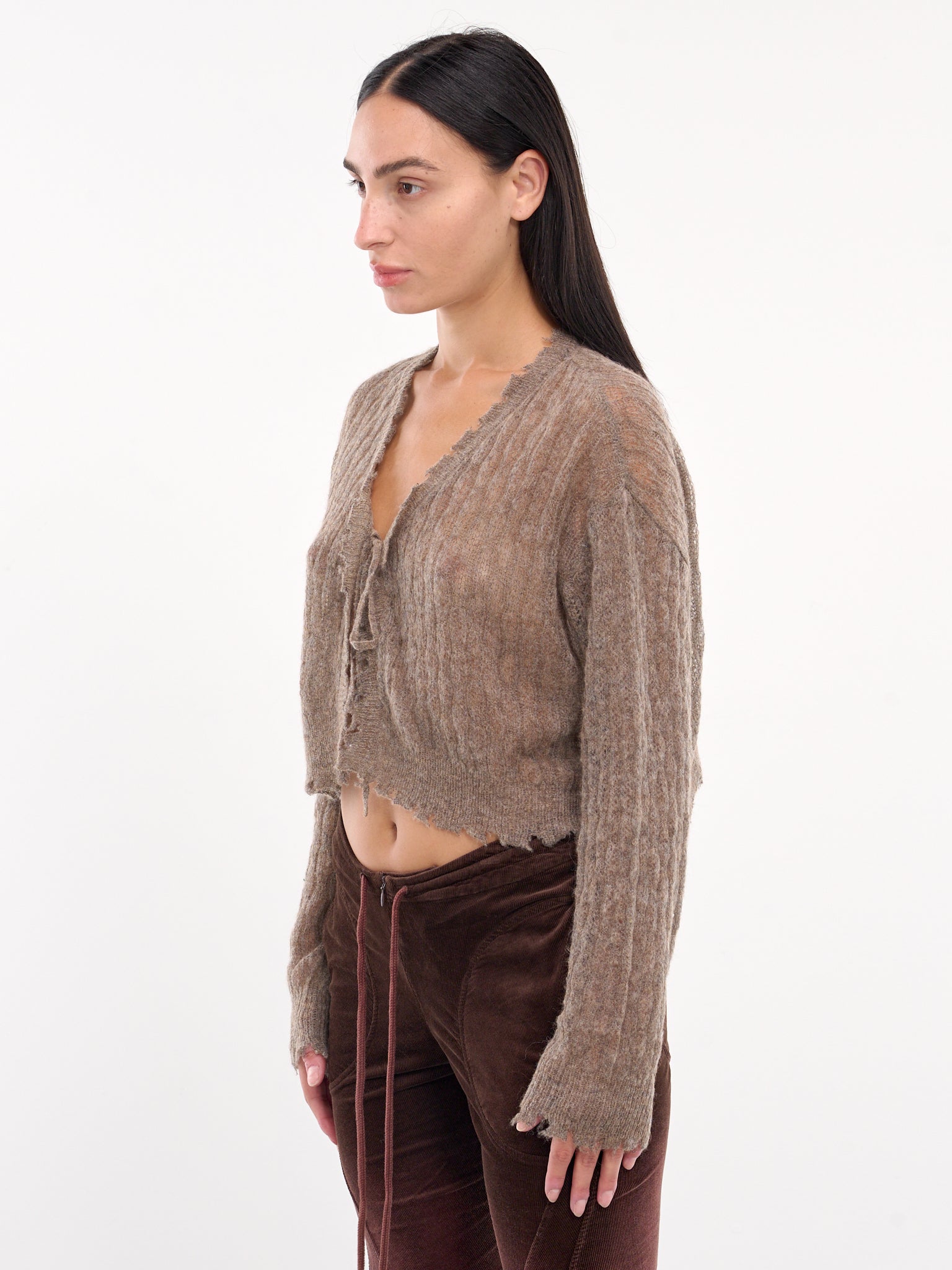 Sheer Wool Cardigan (KT03N1GY084-GRAY-TAUPE)