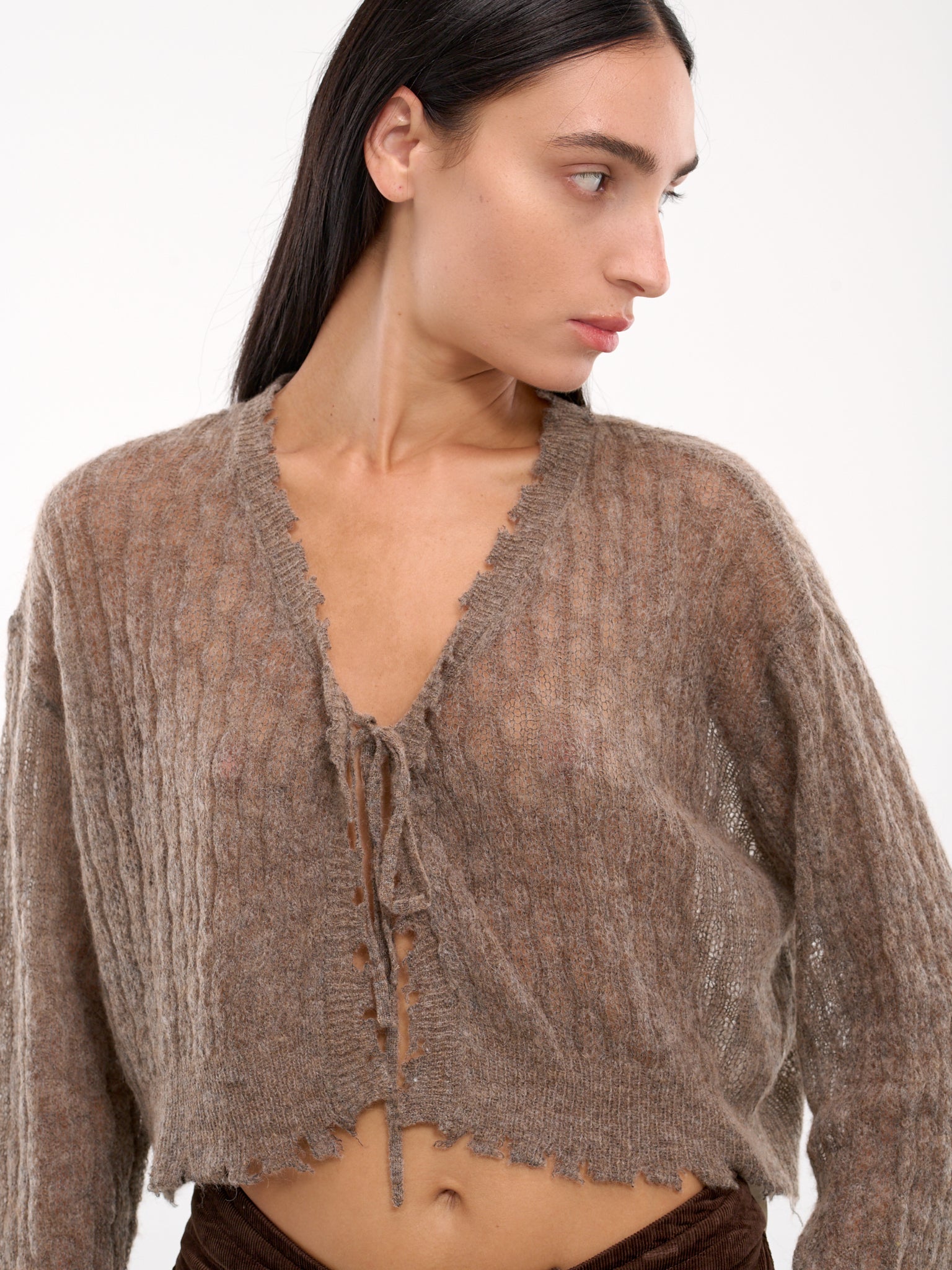 Sheer Wool Cardigan (KT03N1GY084-GRAY-TAUPE)