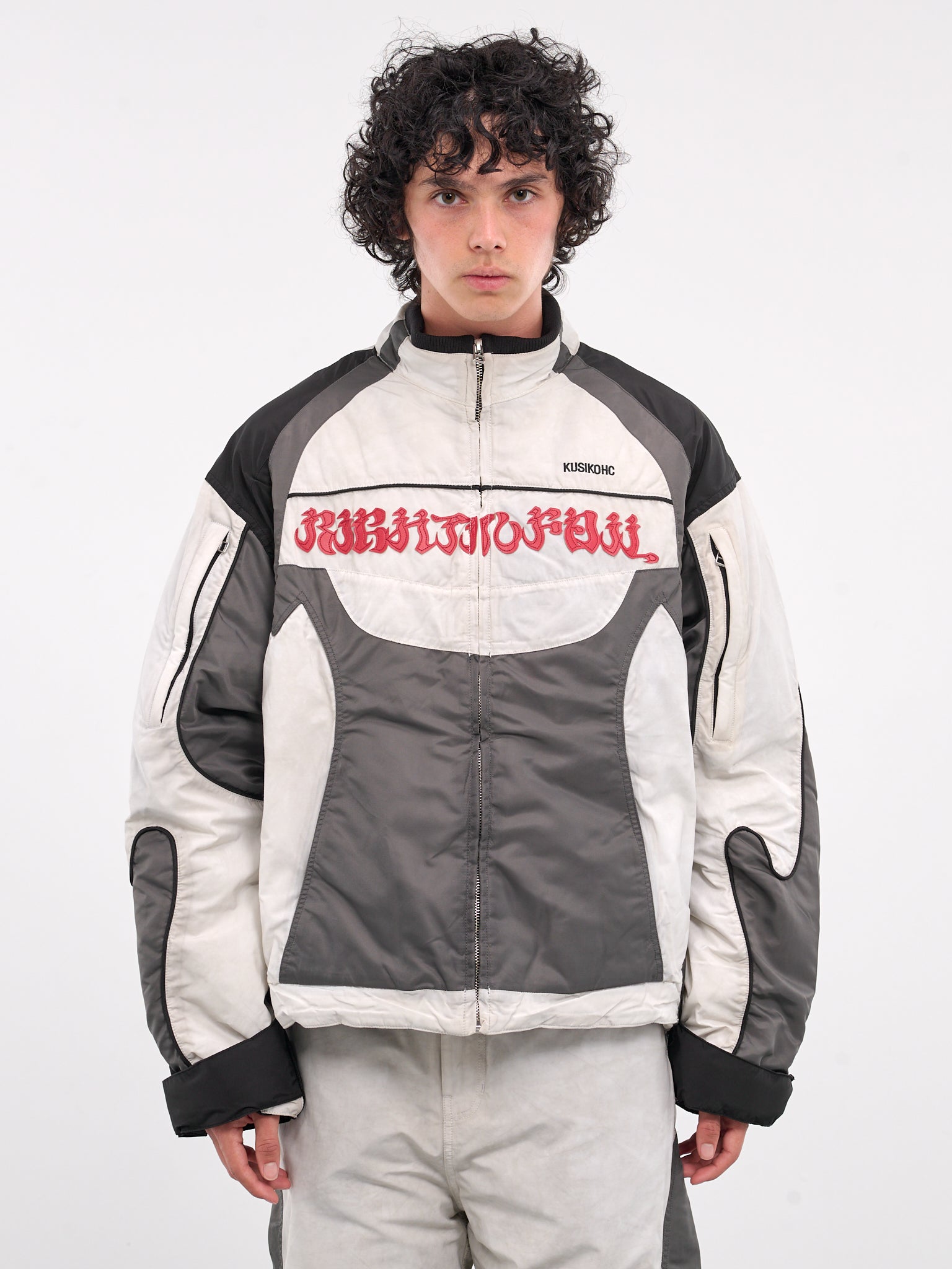 Rider Padded Jacket (KUF4MJ05AP-T1374-WHITE-GREY)