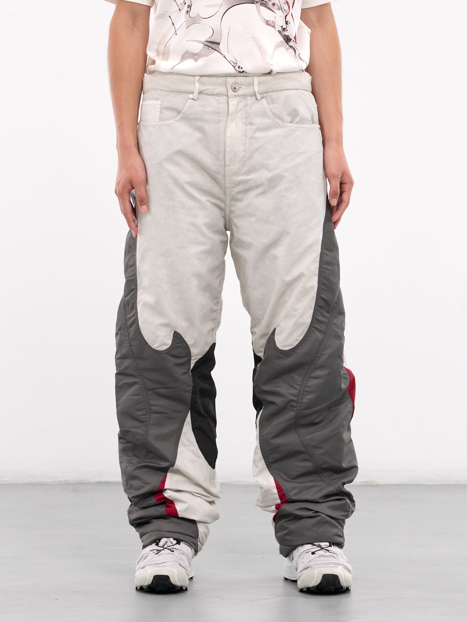 Rider Pants (KUF4MT10AP-T1374-WHITE-GREY)