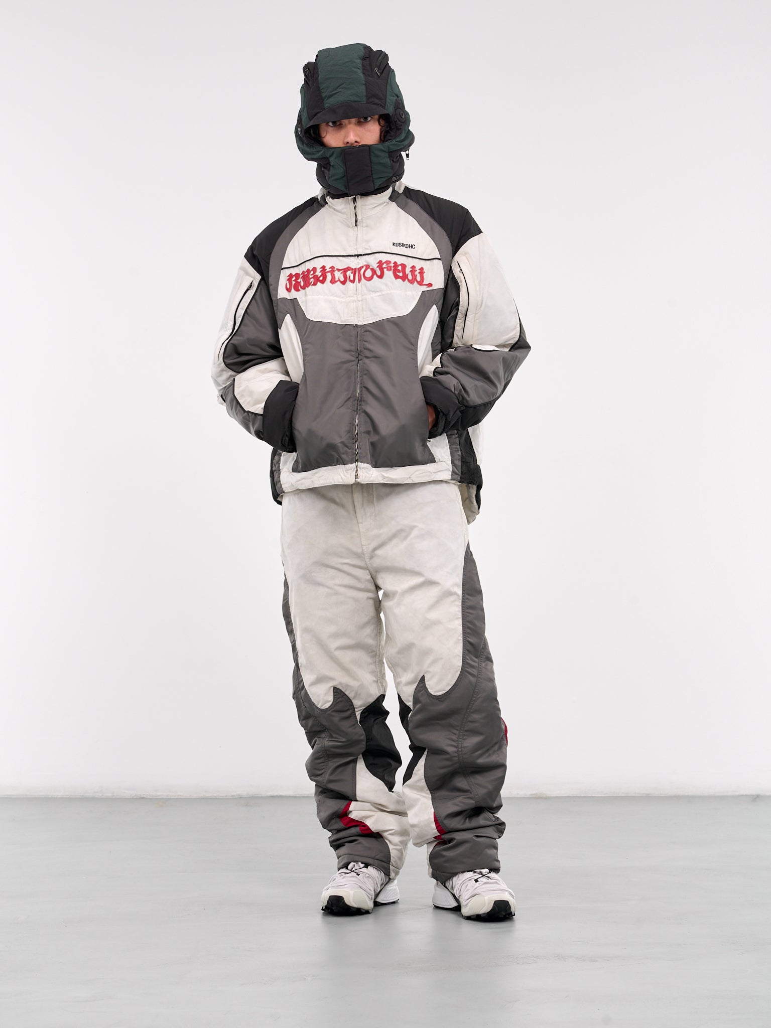 Rider Padded Jacket (KUF4MJ05AP-T1374-WHITE-GREY)