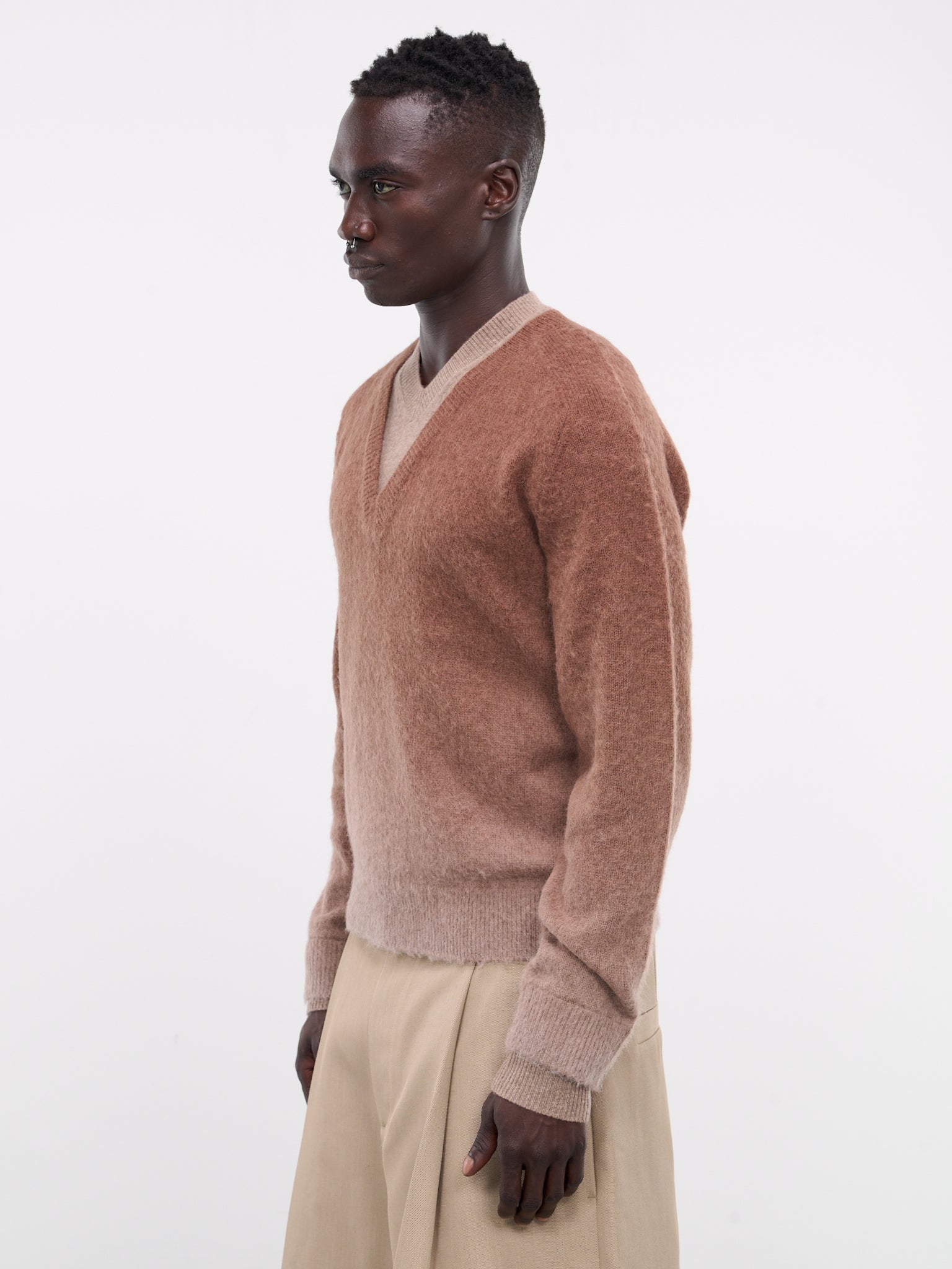 JW ANDERSON Gradient V-Neck Jumper | H.Lorenzo - side