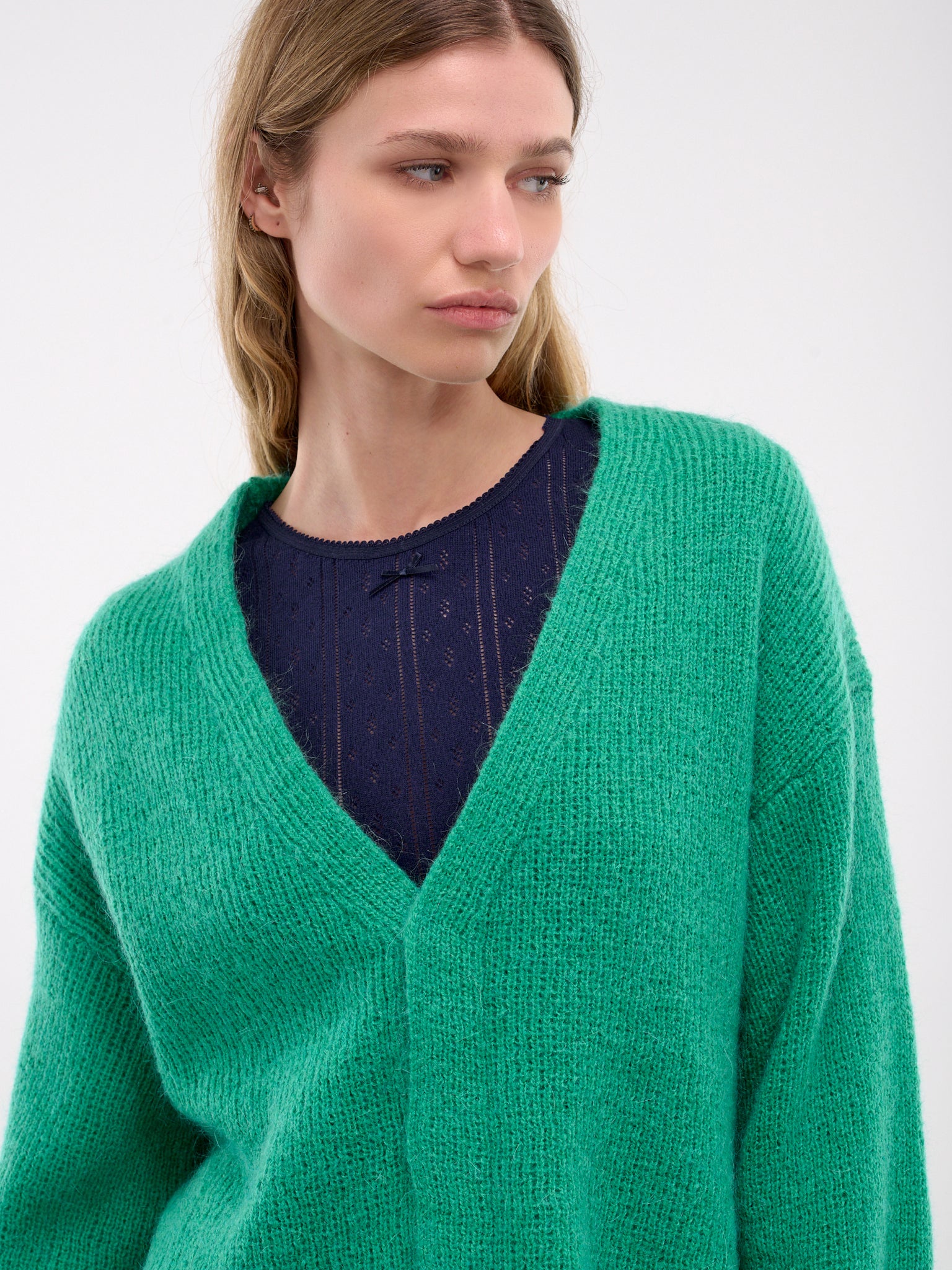 Oversized Knit Cardigan (KW1286-YN0314-JADE)