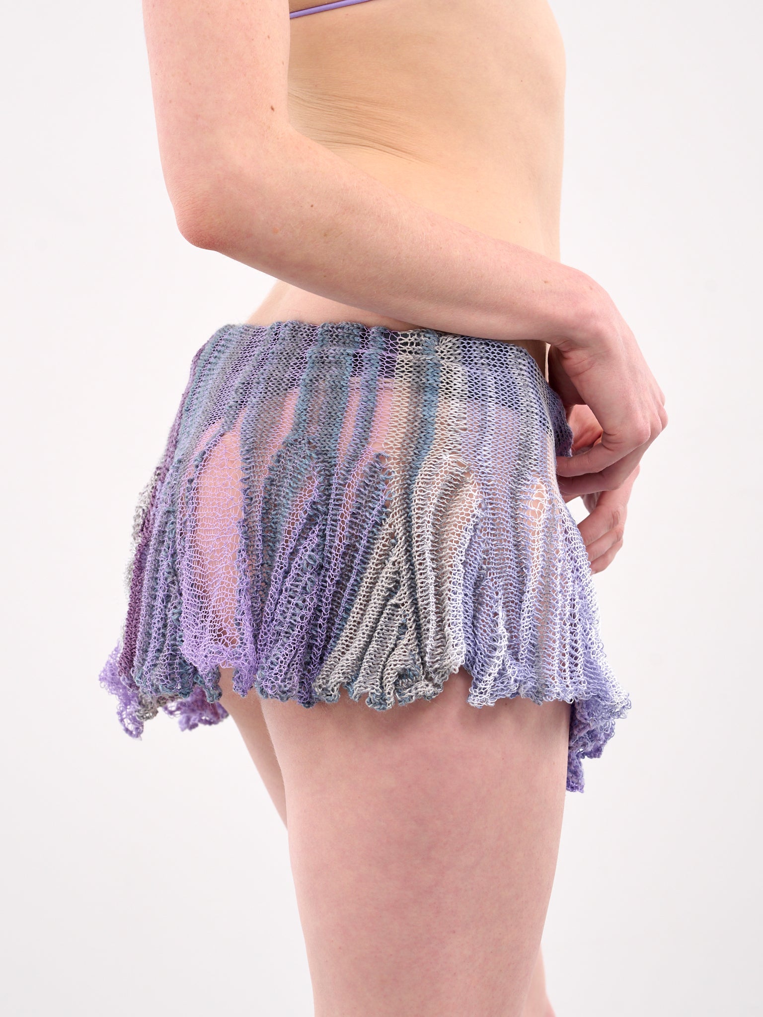 Knit Mini Skirt (LDBS1-PURPLE)