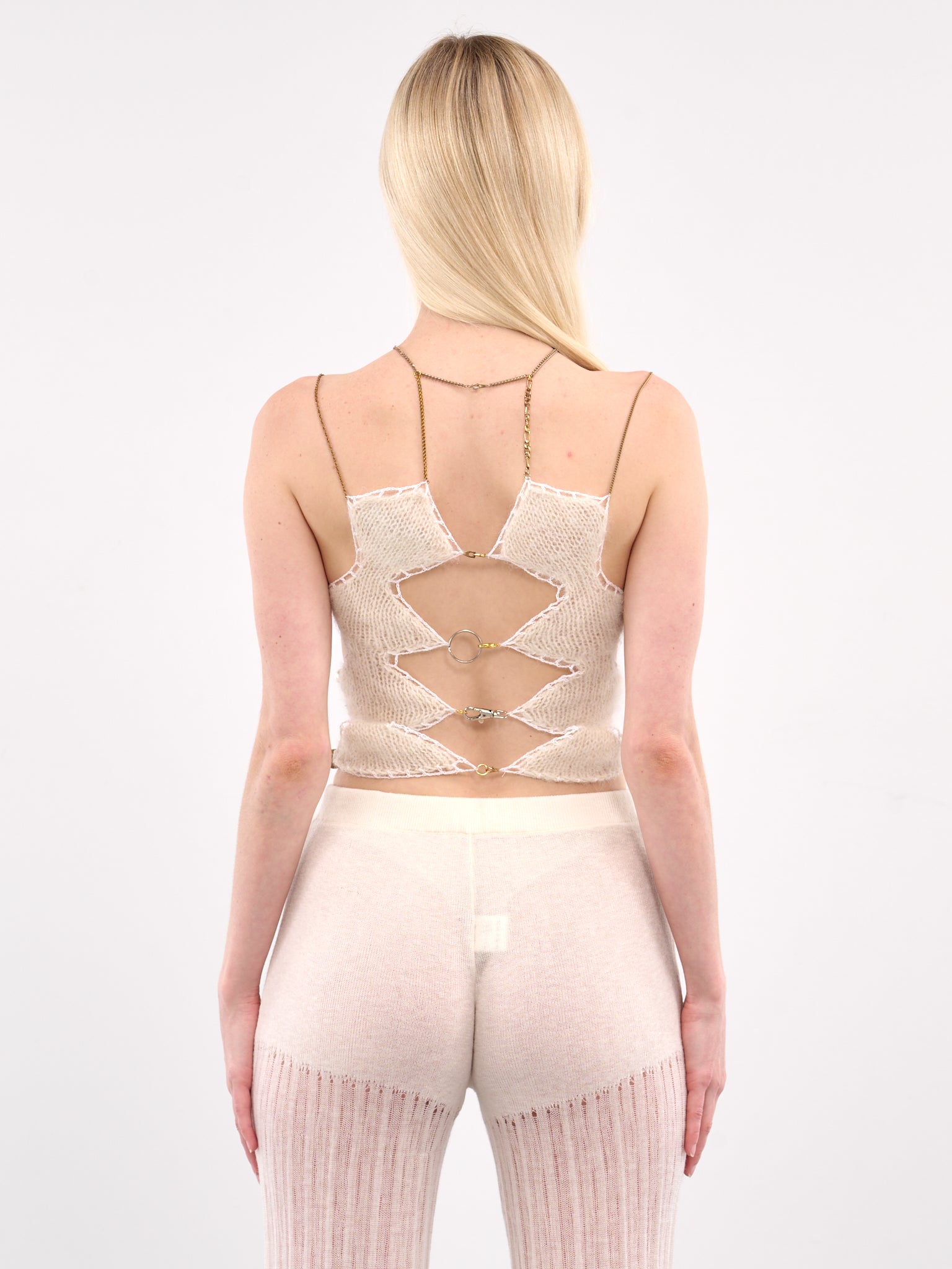 Chiengora Jeweled Crop Top (LDBT2-BEIGE)