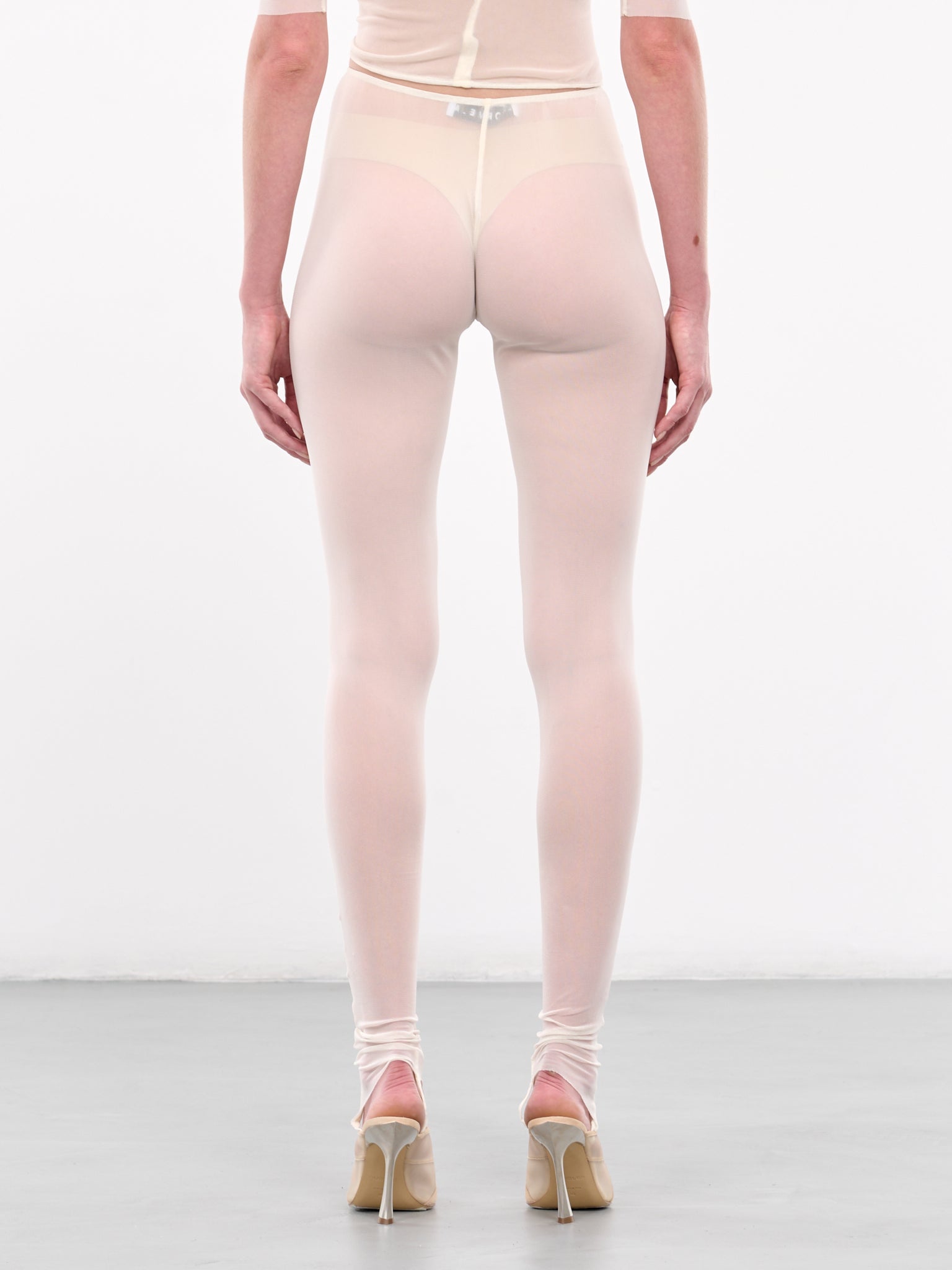 Mesh Toe Leggings (LE01PW-PEARL-WHITE)