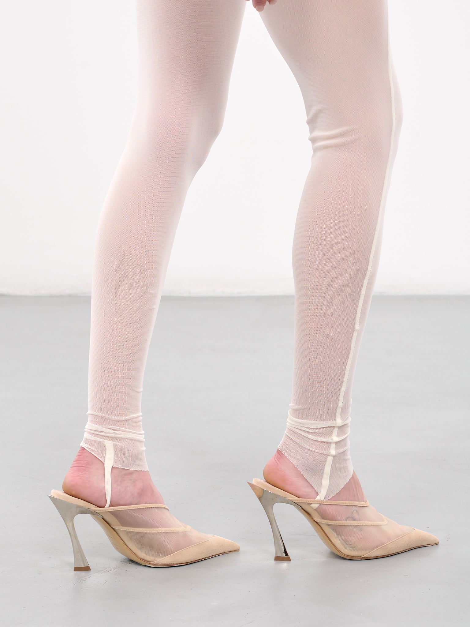 Mesh Toe Leggings (LE01PW-PEARL-WHITE)