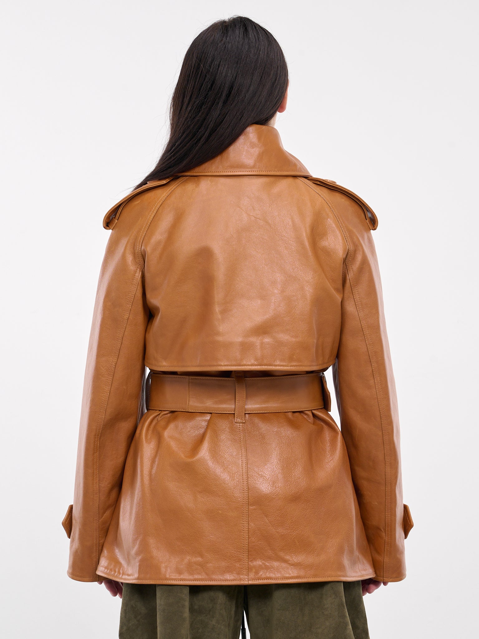 Leather Trench Jacket (LJ0040-LT0097-TAN)