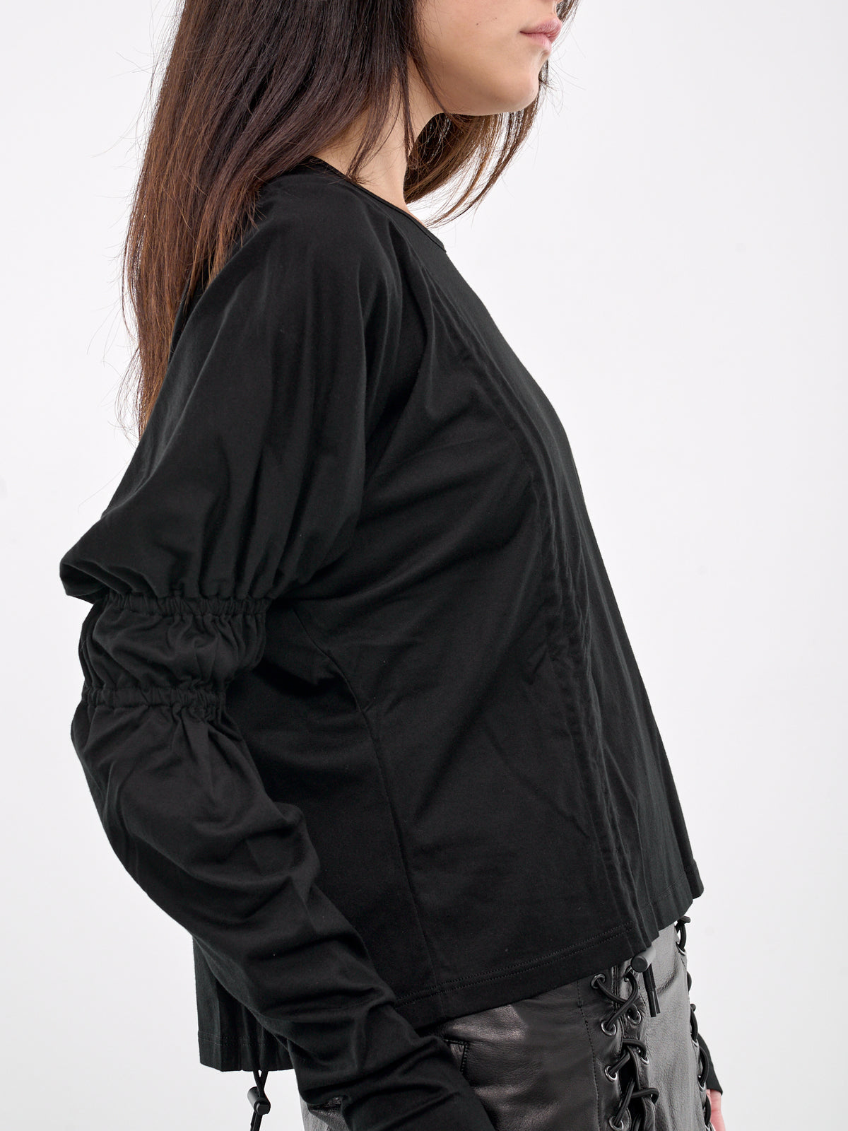 Gathered String Top (LO-T01-038-BLACK)