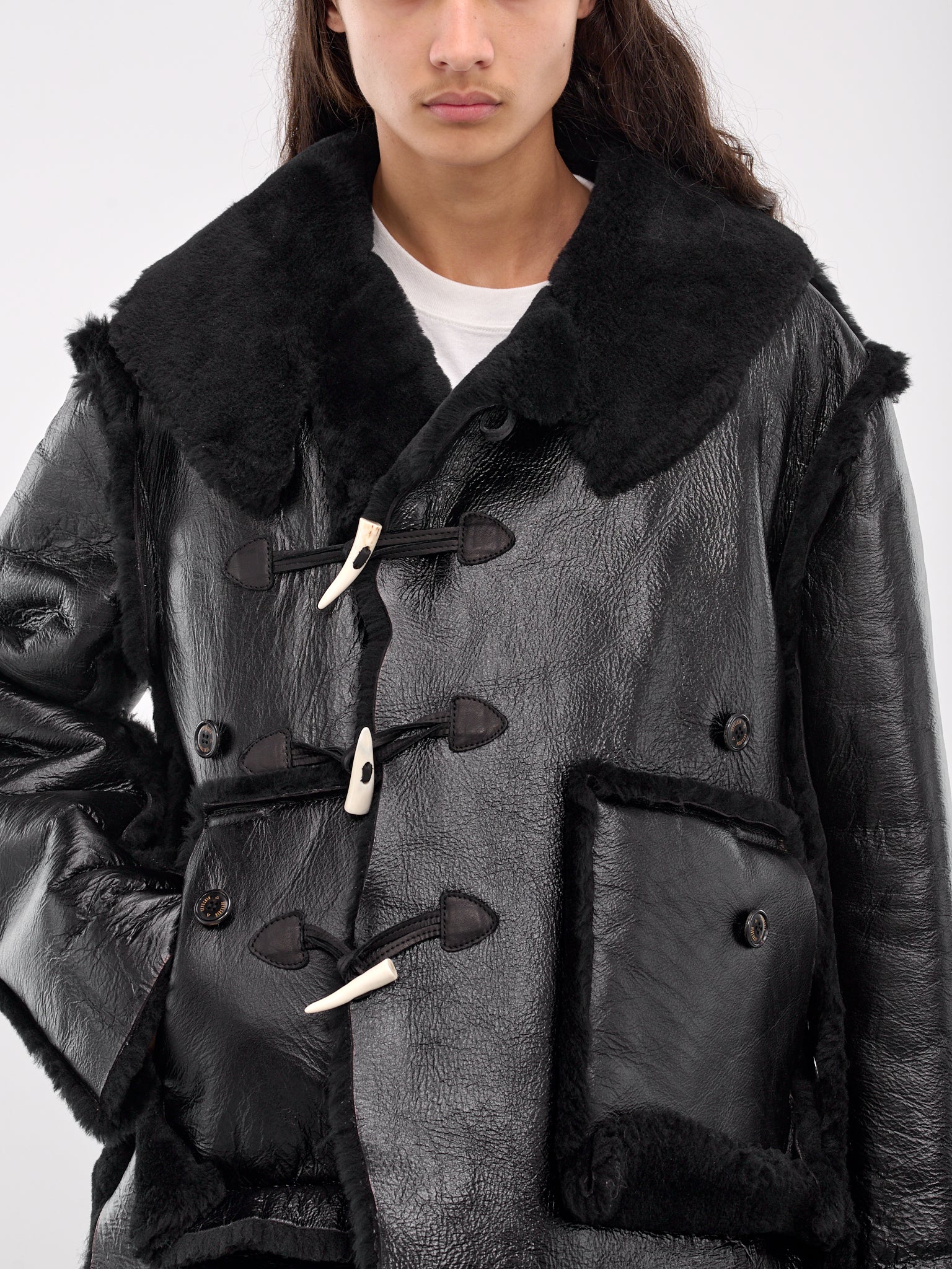 Leather Shearling Jacket (LT-SV-NYA-1001-BLACK)