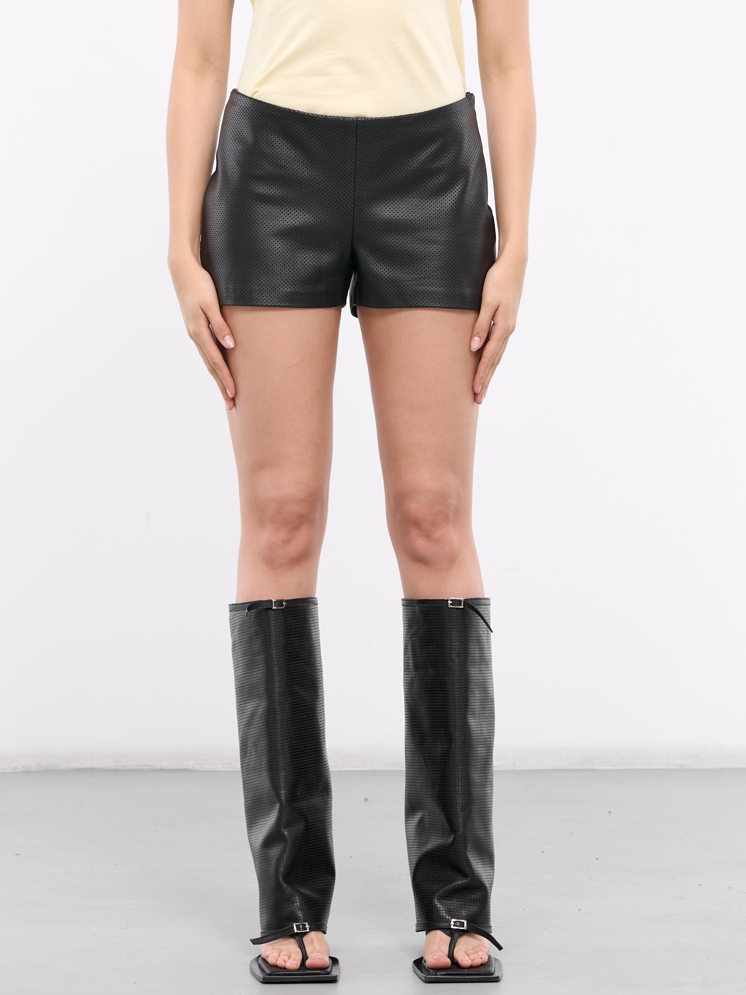 Sophya Leather Shorts (LTSH01-SOPHYA-BLACK)