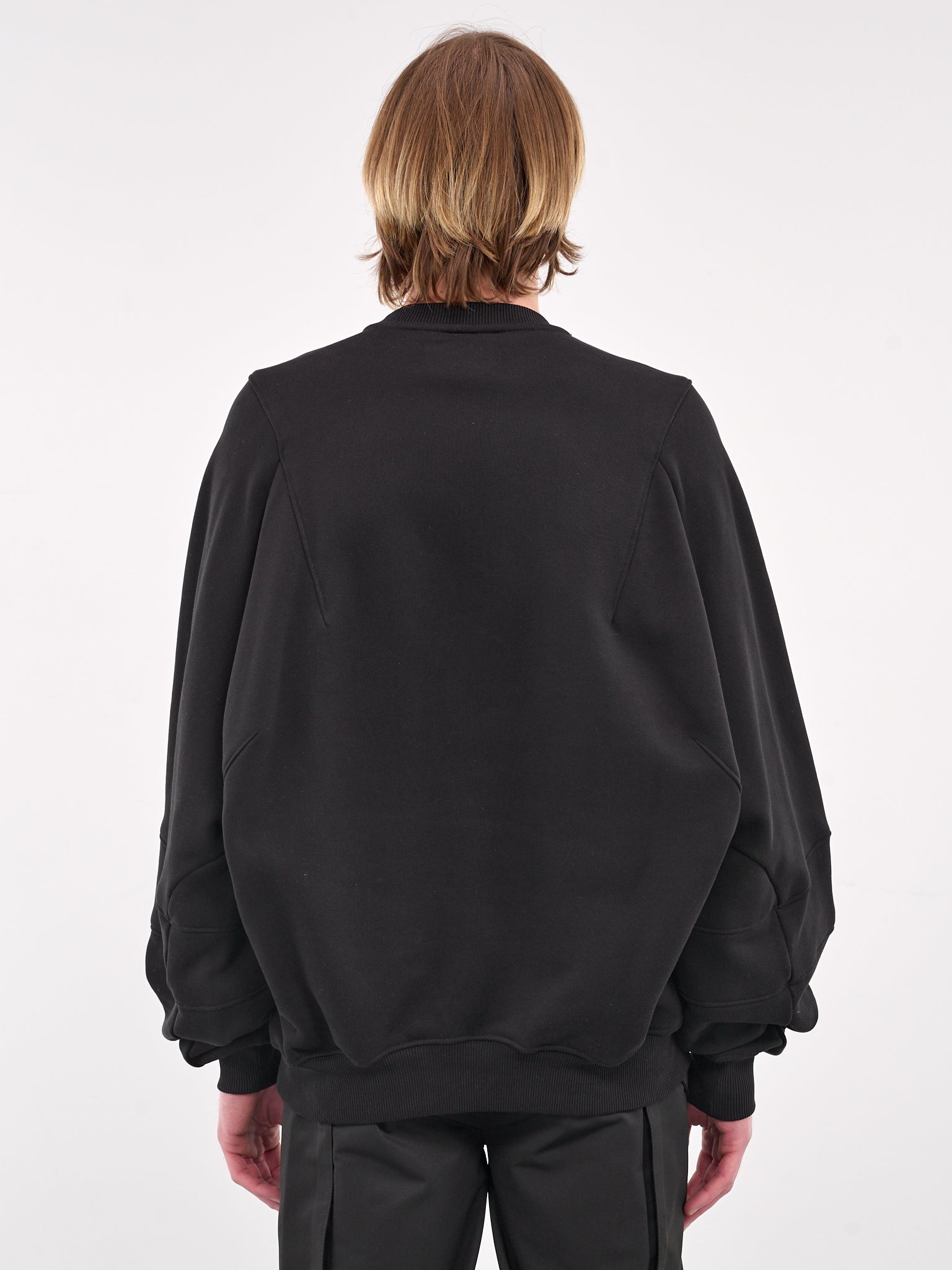 Paneled Logo Crewneck (M-08-062-BLACK)