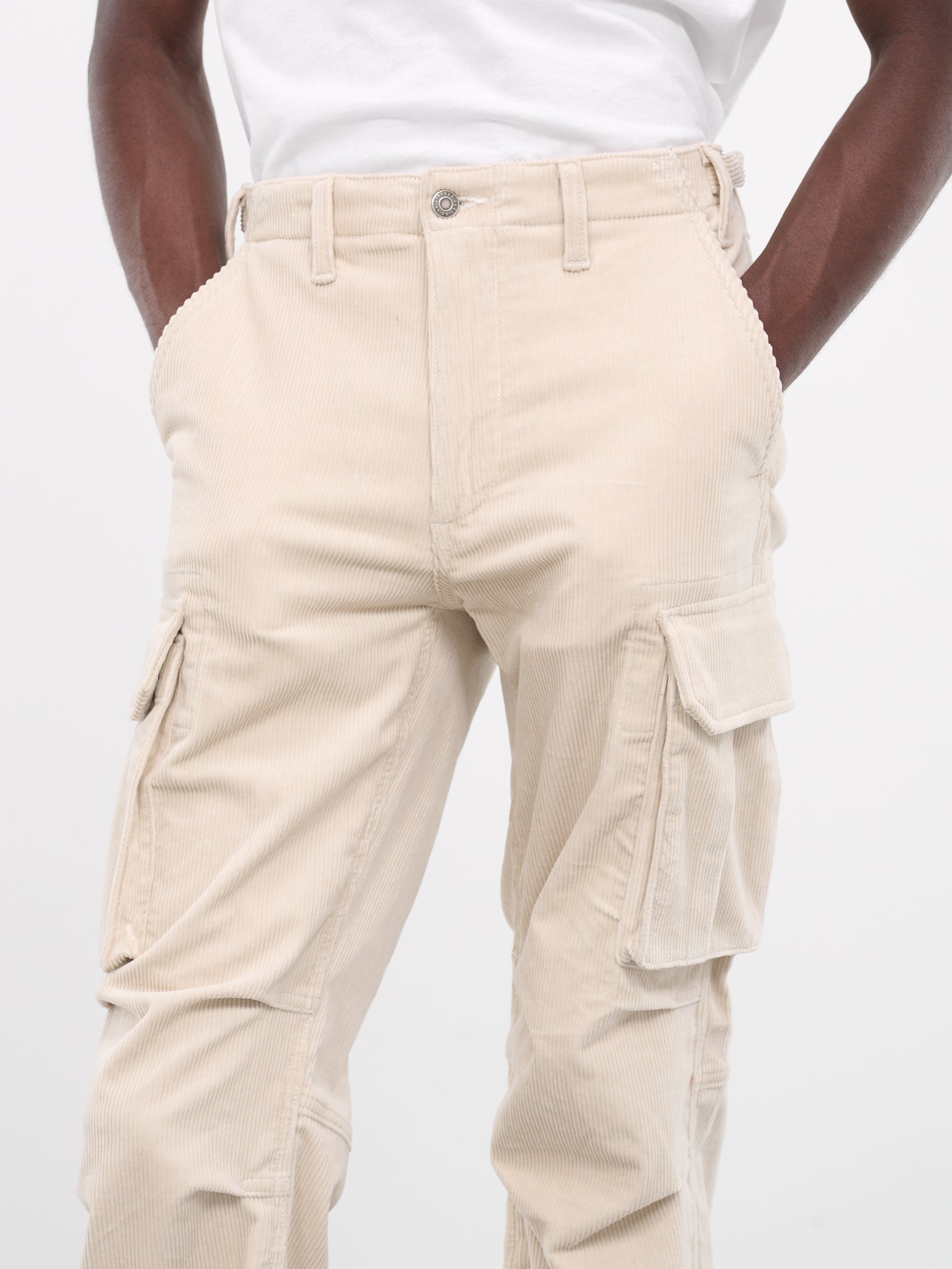 Cargo Corduroy Pants (M015345-501-IVORY)