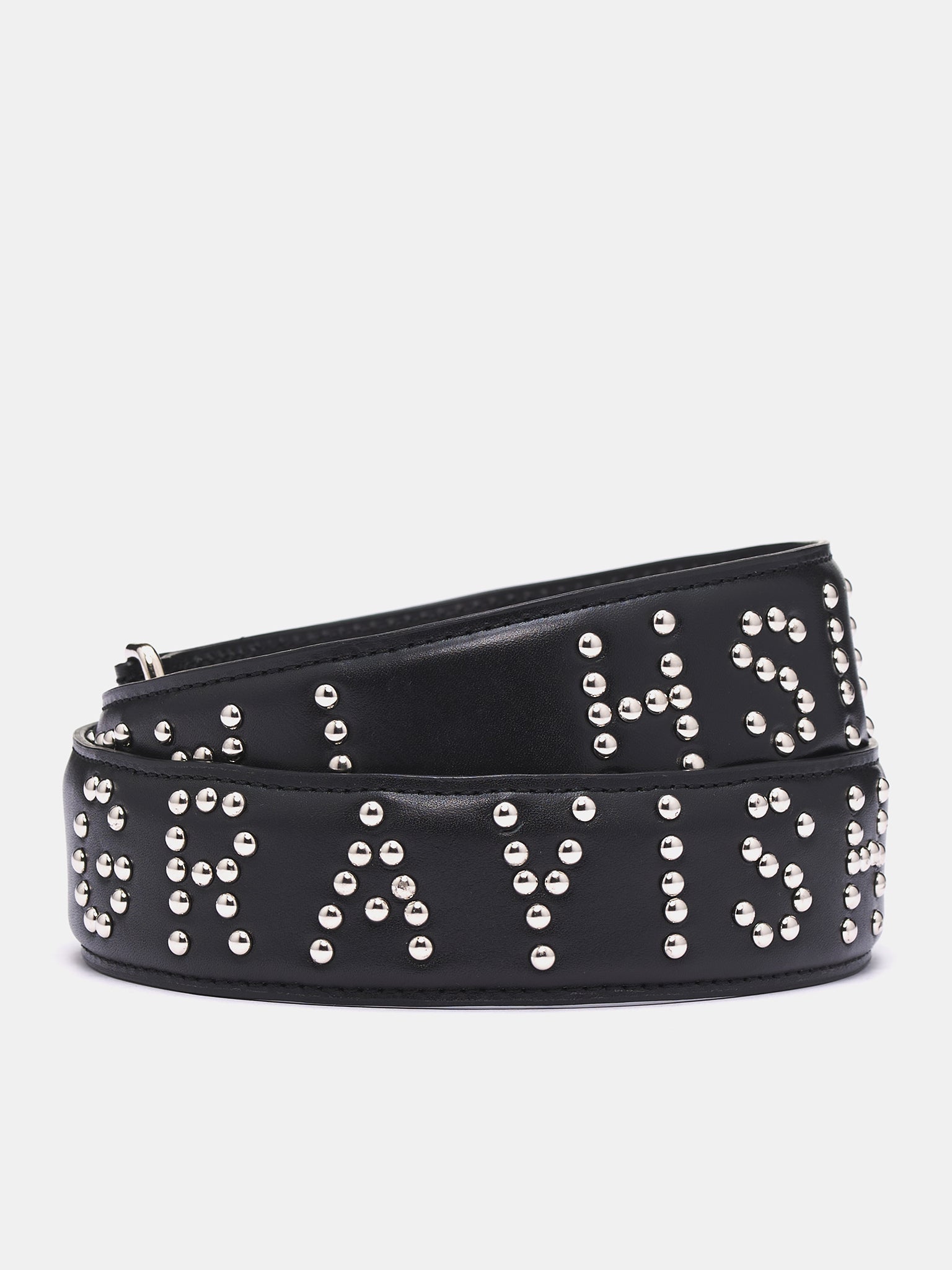 Slogan Leather Strap (M25K60JO10-BLACK)