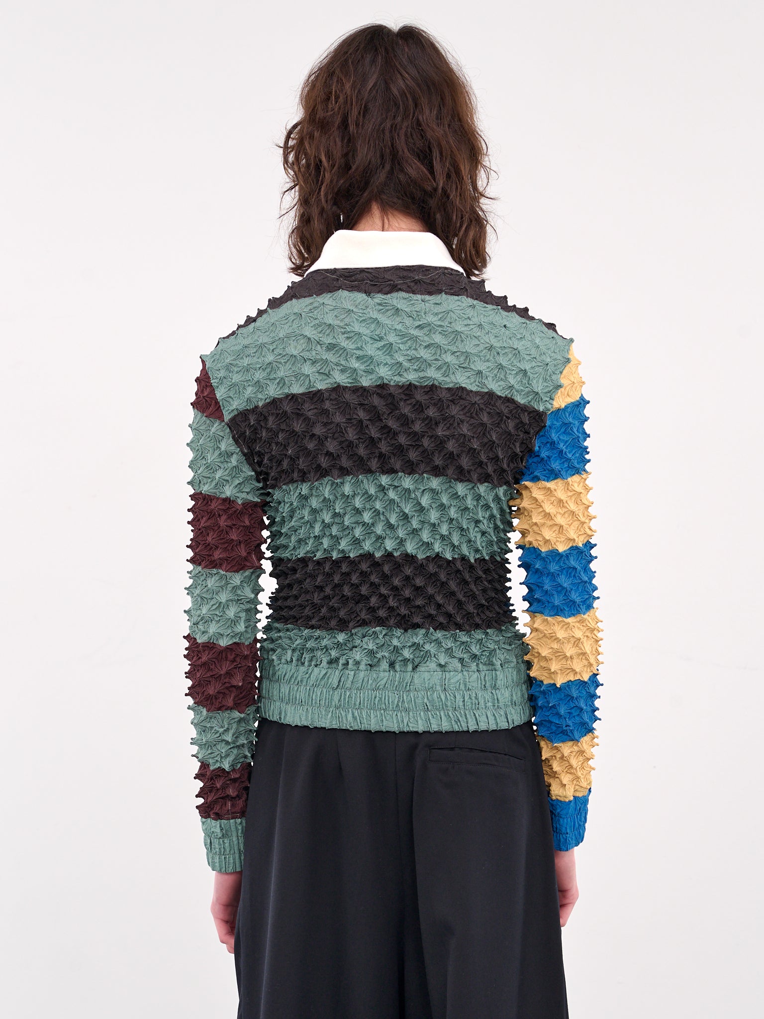 Striped Spike Knit Shirt (M25K6CS003-MULTI)