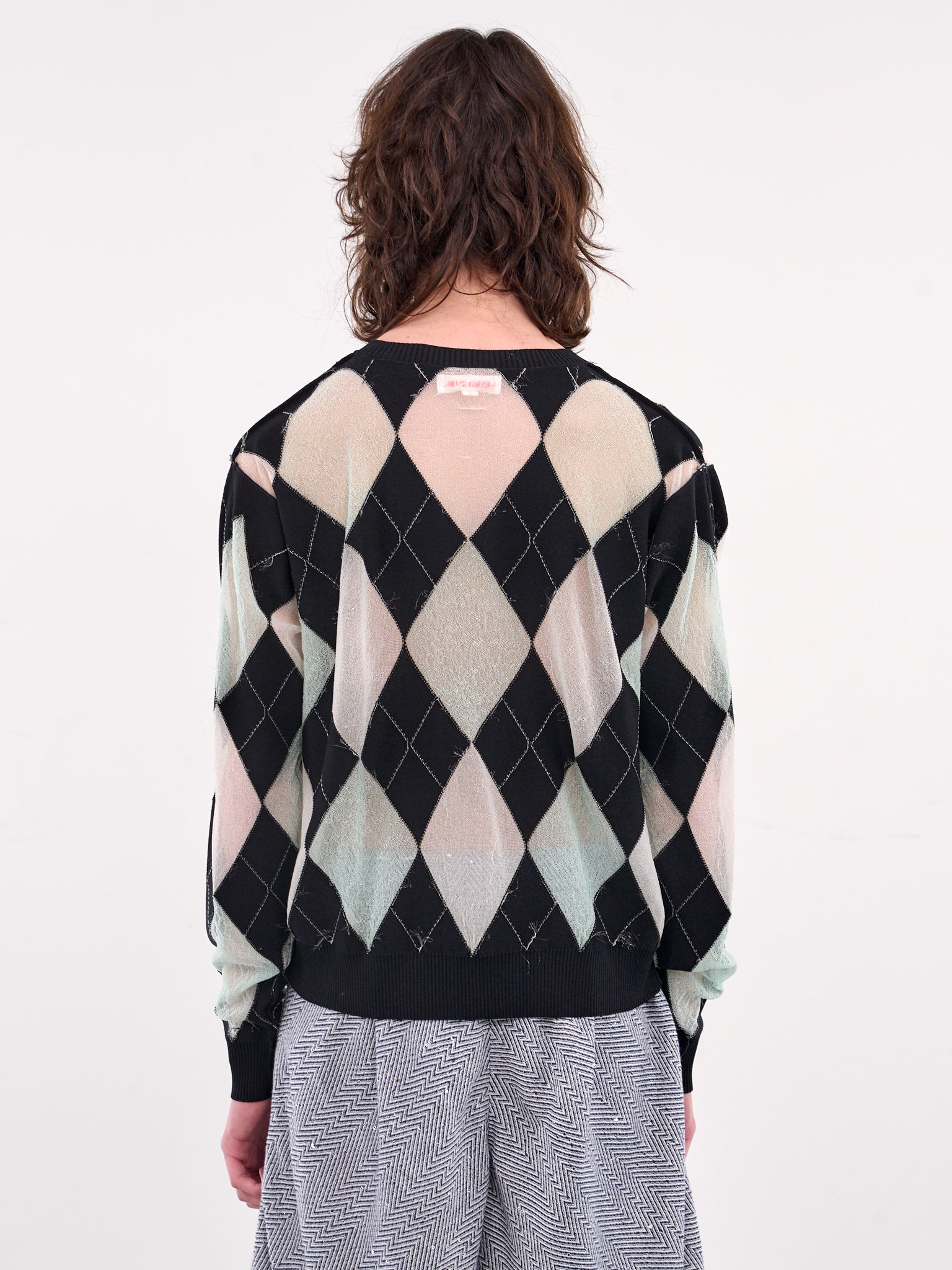 Argyle Sweater (M25K6KN003-BLACK)