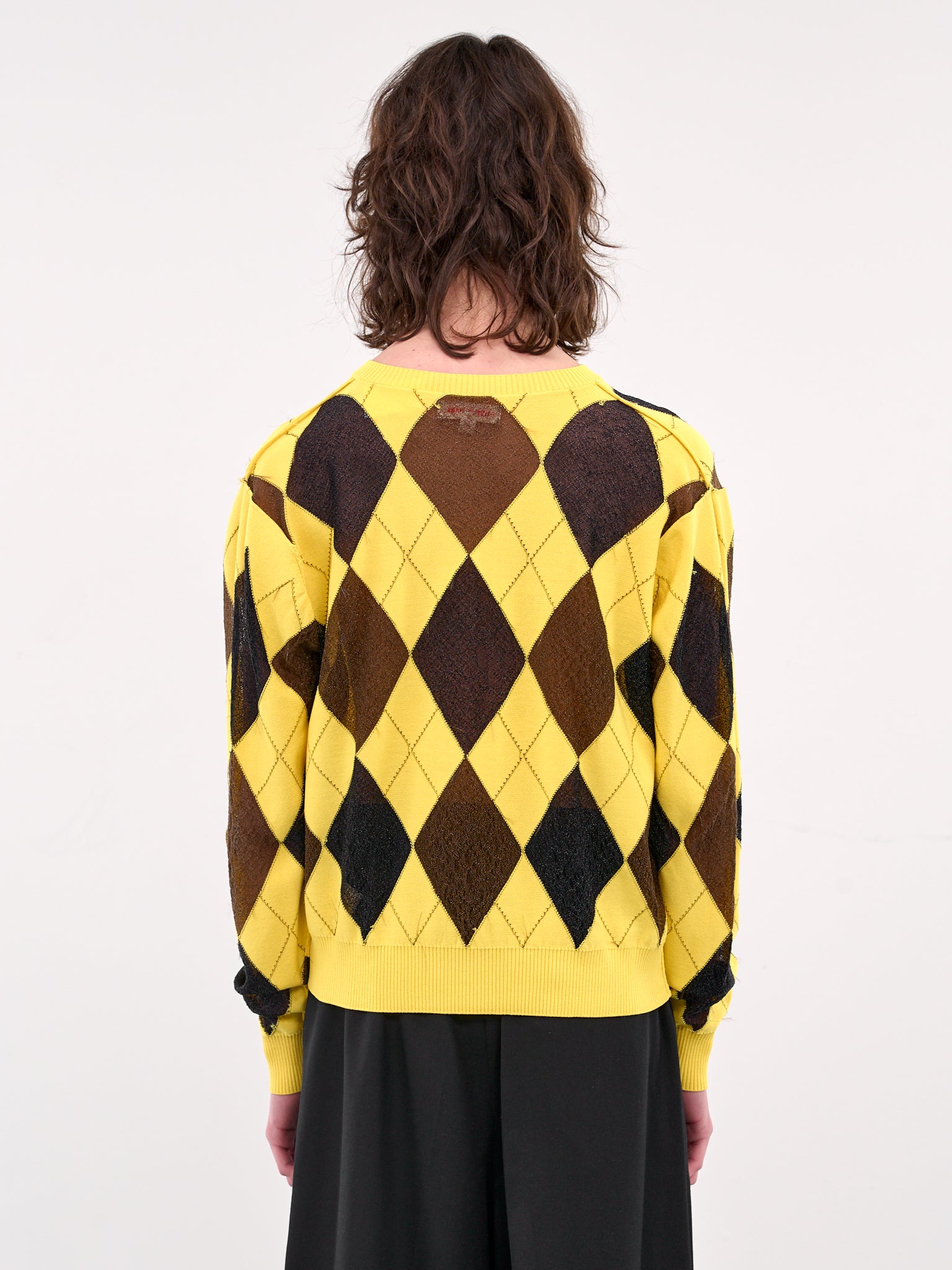 Argyle Sweater (M25K6KN003-YELLOW)