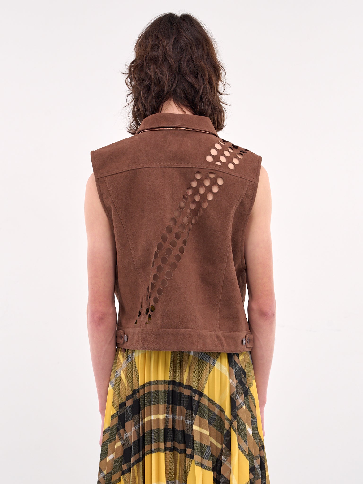 Sheep Leather Vest (M25K6VT002-BROWN)